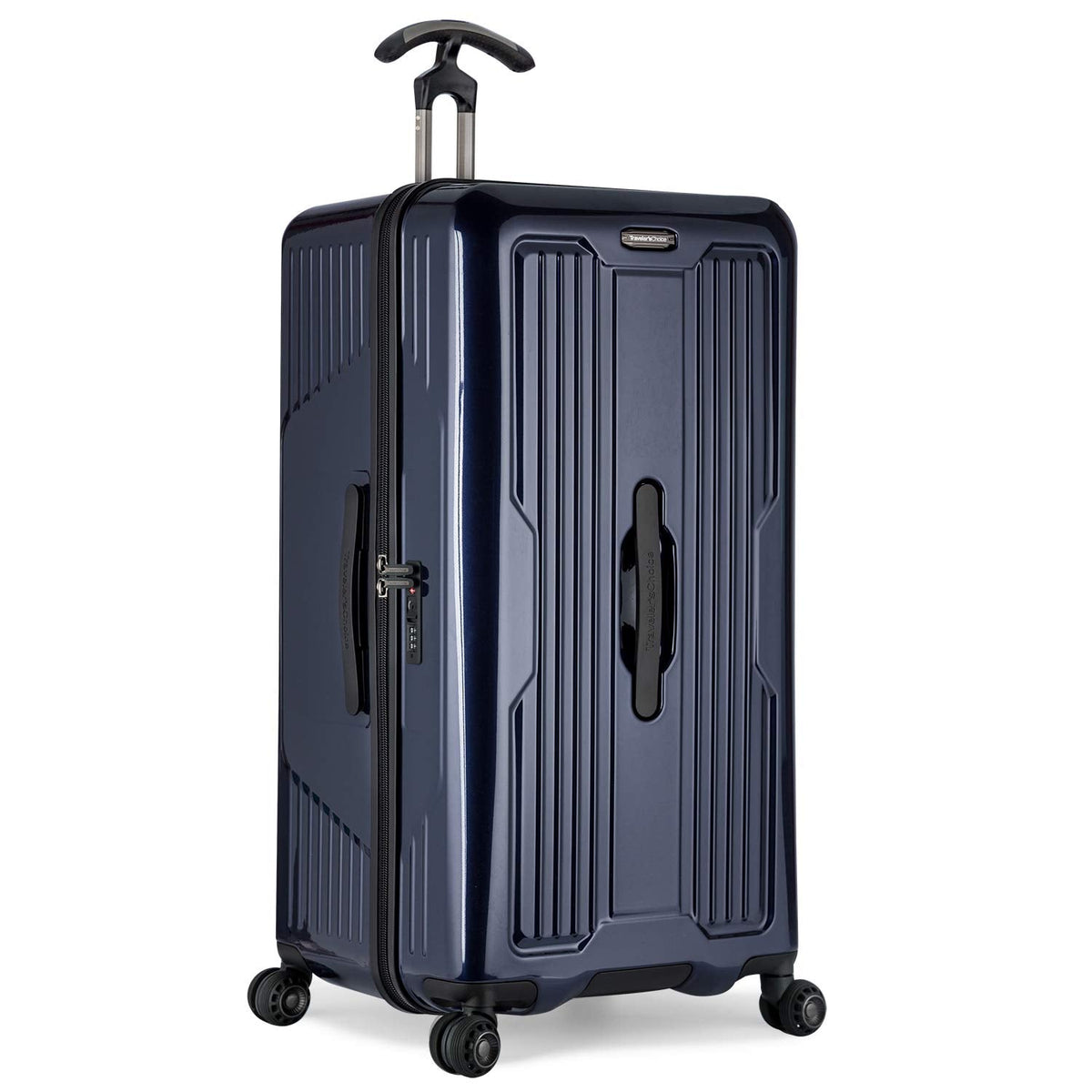 Traveler's Choice Ultimax II Polycarbonate Hardside Luggage with Spinner Wheels, Matte Navy, 31-Inch Large Trunk