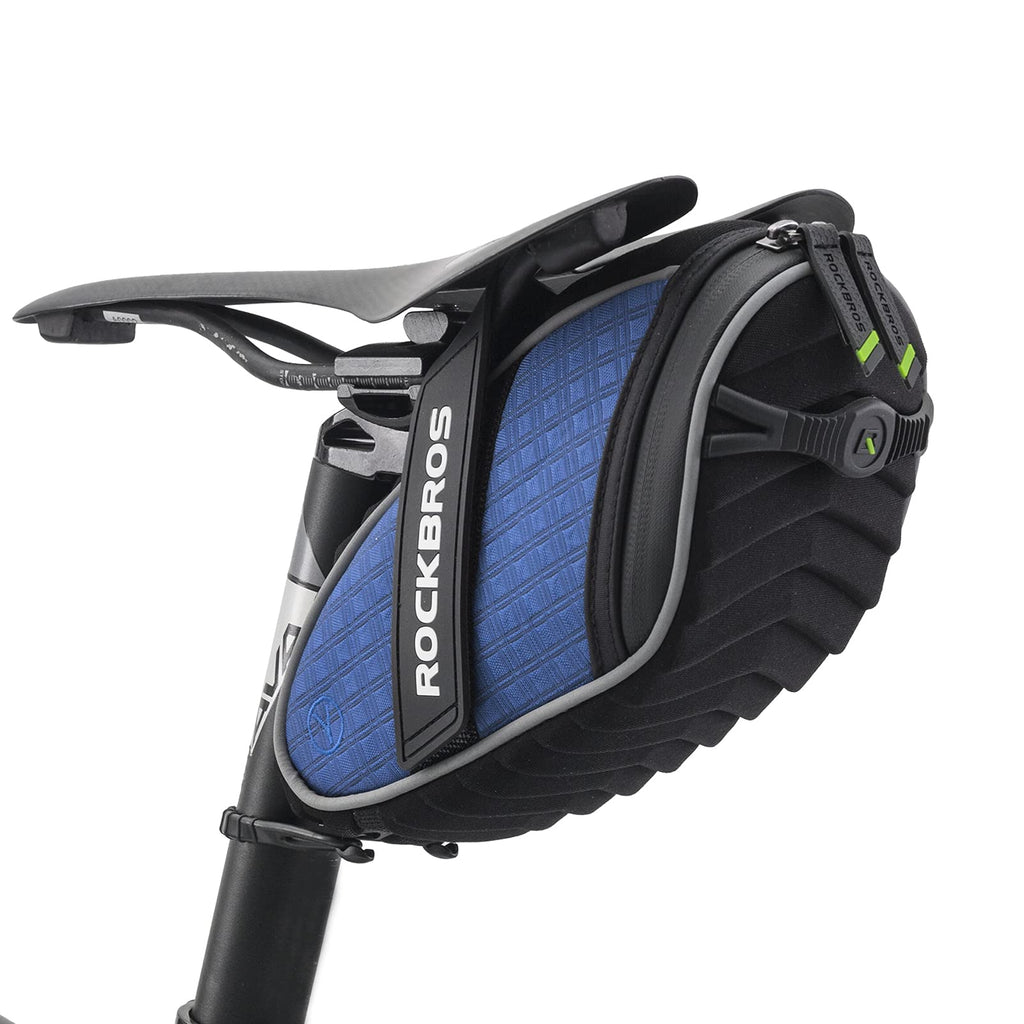 ROCKBROS Bike Saddle Bag Bicycle Seat Bag 3D Shell Saddle Bag Under Seat Cycling Seat Pack for Mountain Road Bike Bicycle Blue
