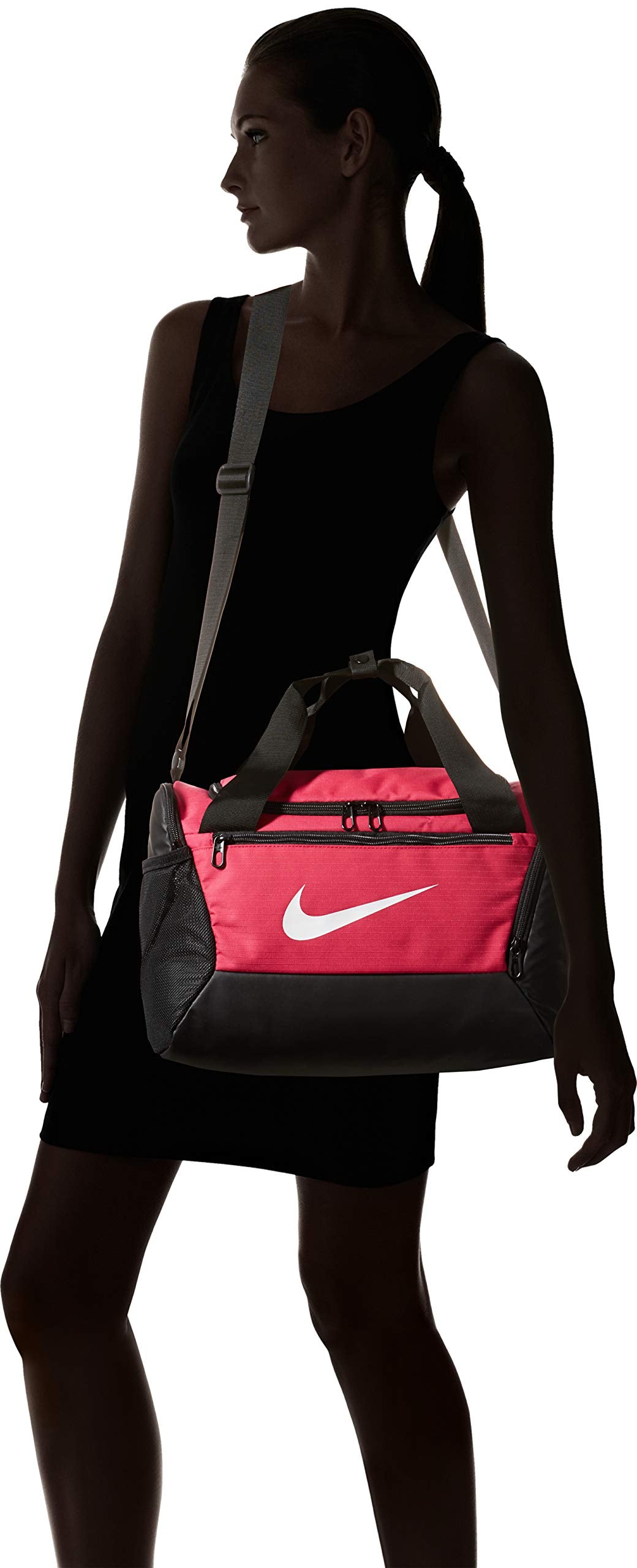 NIKE Brasilia X-Small Duffel - 9.0, Rush Pink/Black/White, Misc