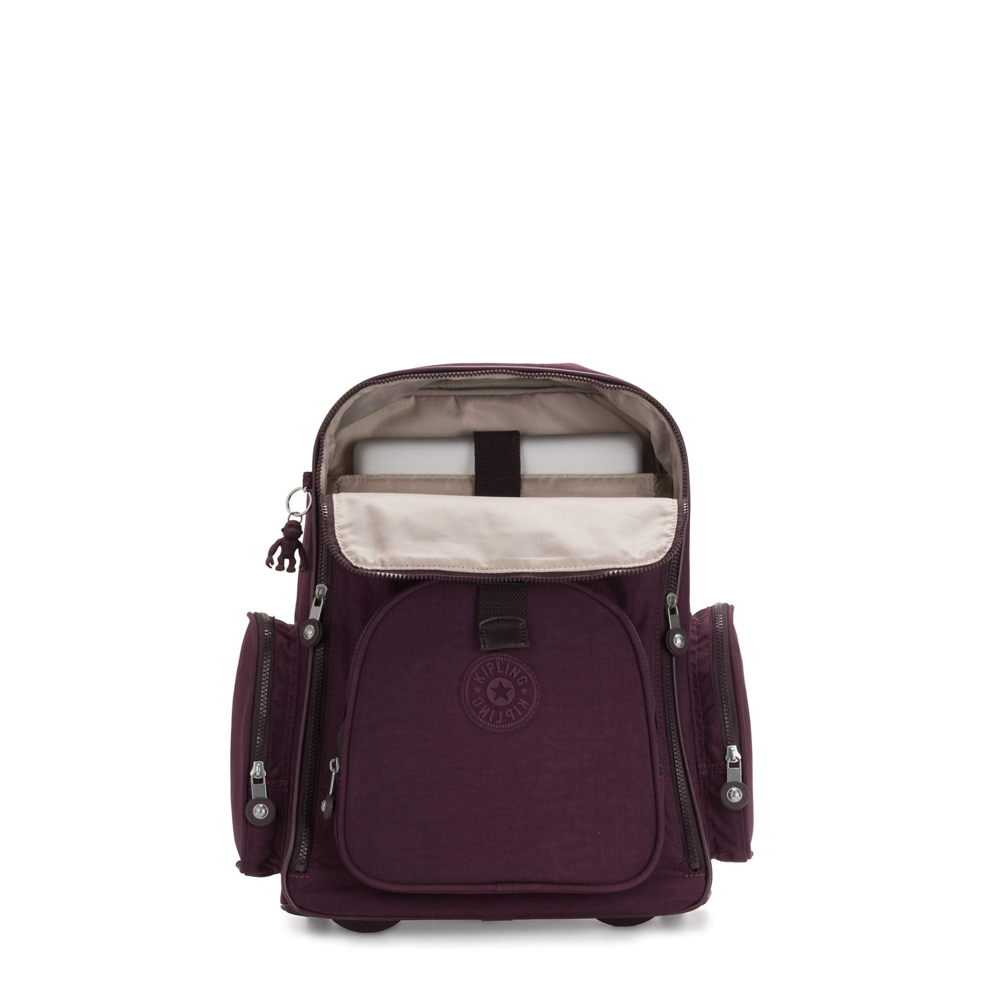 Kipling Alcatraz II Large Rolling Laptop Backpack Dark Plum