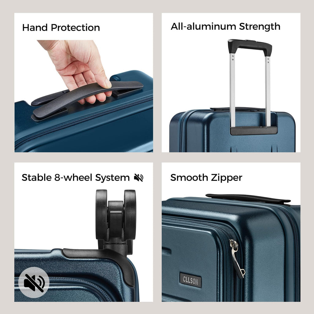 Cllson Carry on Luggage Expandable Travel Luggage Top Opening Suitcase with TSA Lock and Usb Built in,Rolling Suitcases with Spinner Wheels,PC Hard Shell Suitcases Airline Approved for valentine Gifts