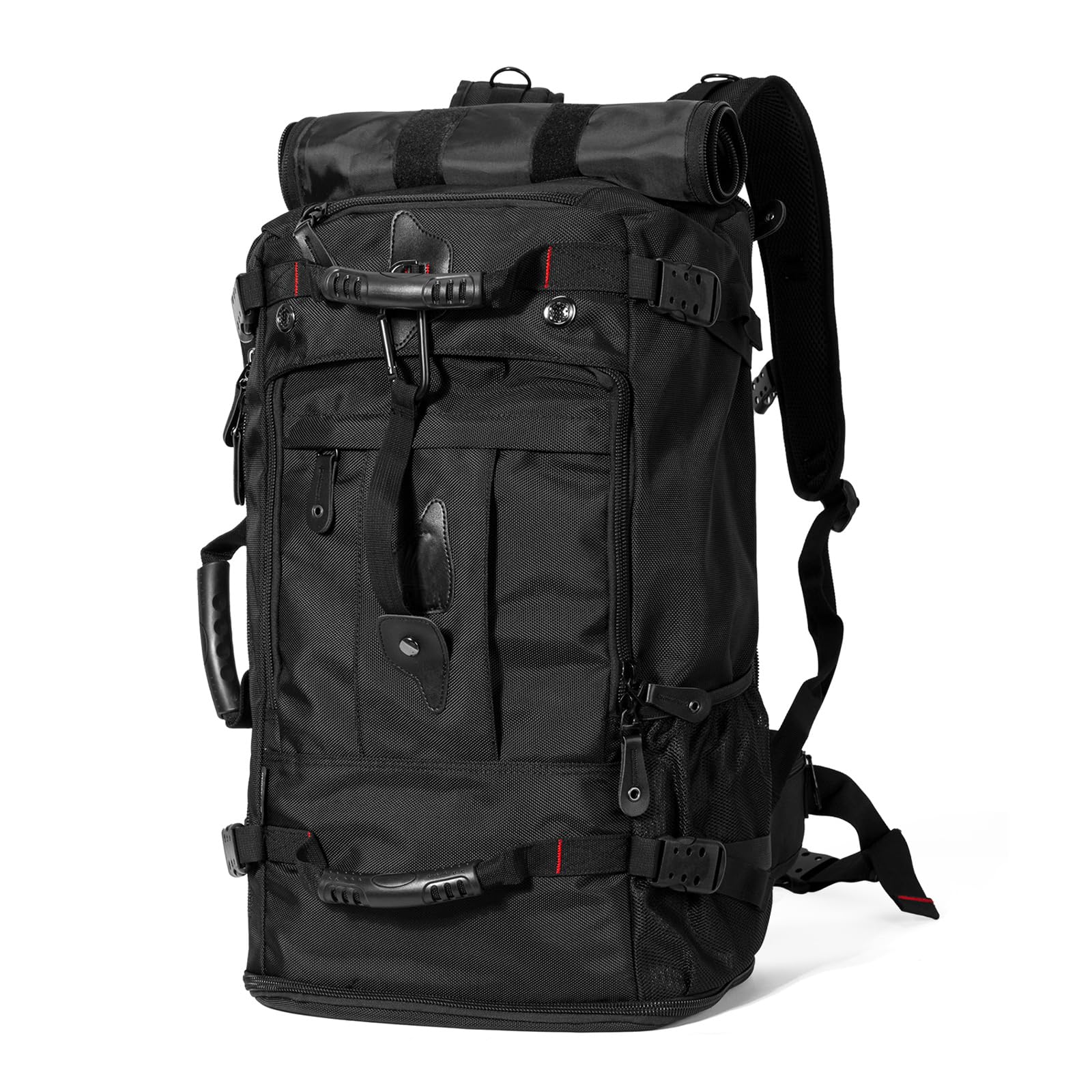 YOUMIAN Large Capacity For Travel Hiking Sports Carry On Backpack Durable Convertible Duffle Bag Laptop airplane (black, 60L-Large)