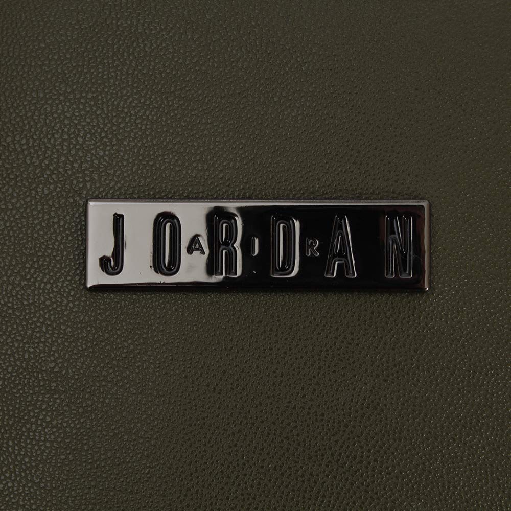 Jordan Nike AIR Jumpman Basketball Olive Green Canvas Large Regal Premium Sports/Travel Backpack/Bag, 16.5"x13"x4"