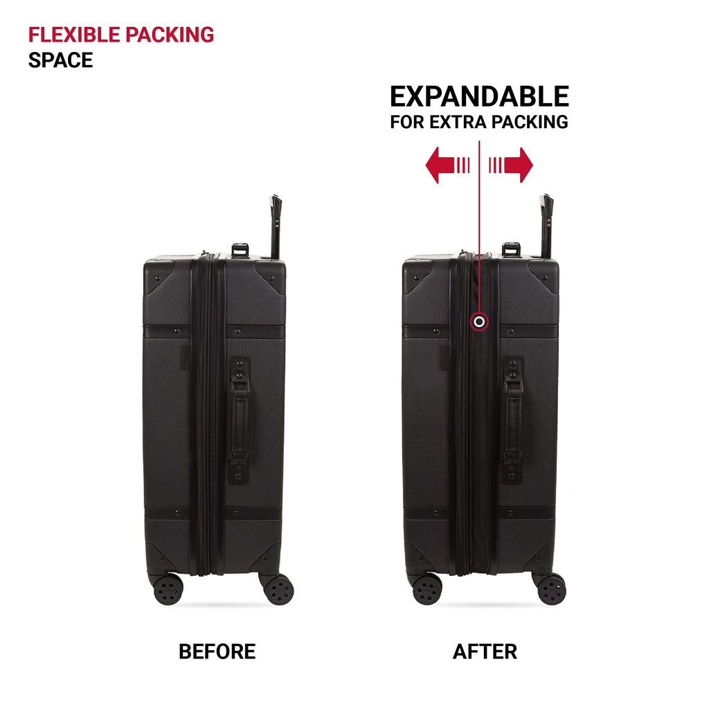 SwissGear 7739 Hardside Luggage Trunk with Spinner Wheels, Blush, 2-Piece Set (19/26)