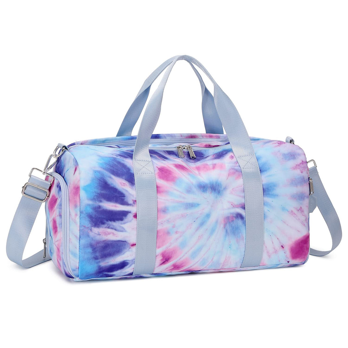 Abshoo Sports Gym Bag for Girls Teen Weekender Carry On Women Travel Duffel Bag with Shoe Compartment (Tie Dye D) Medium