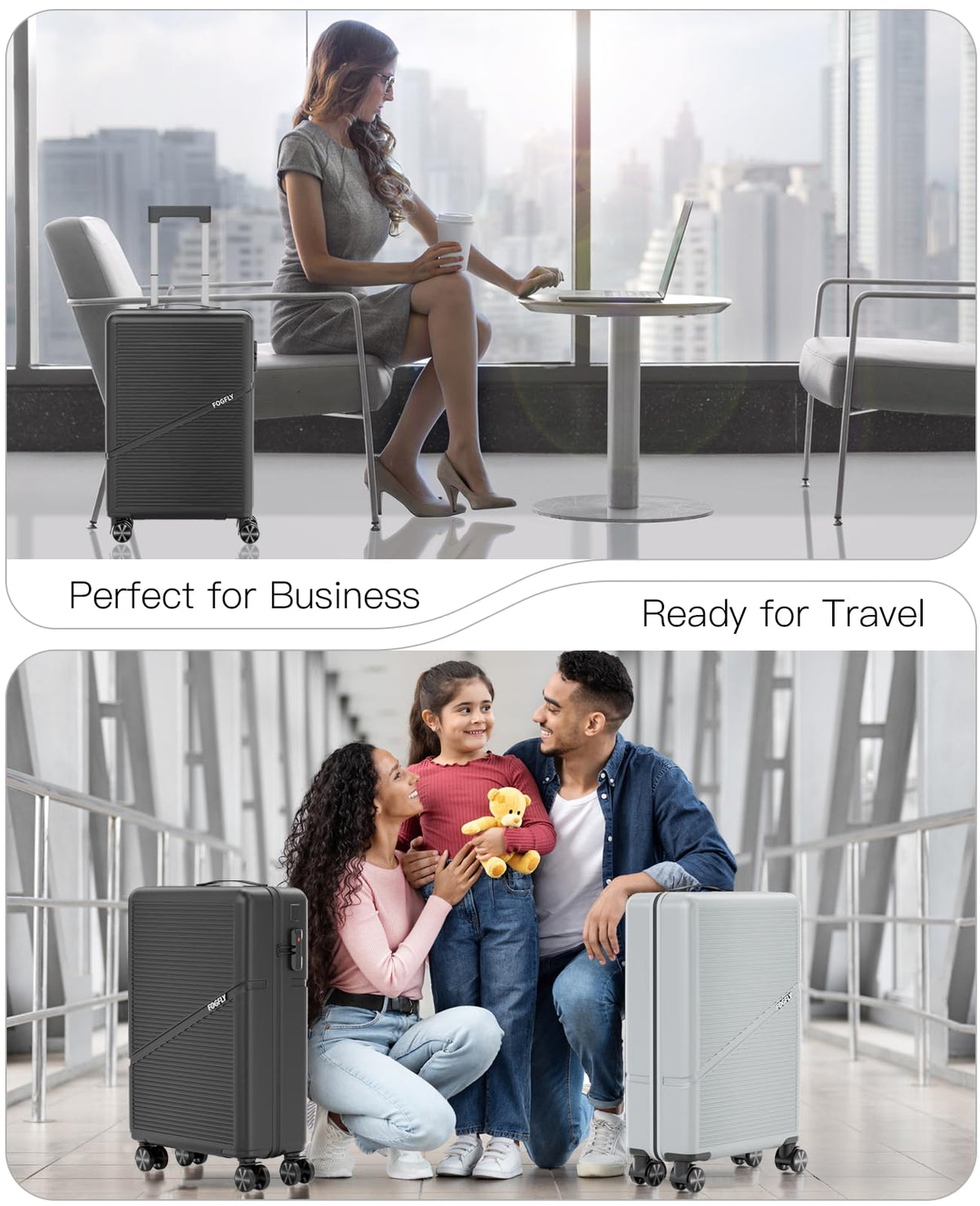Carry On Luggage Airline Approved 20 Inch Hardside Suitcase with Spinner Wheels, Lightweight PC Rolling Luggage with TSA Lock & USB Charging Port for Travel