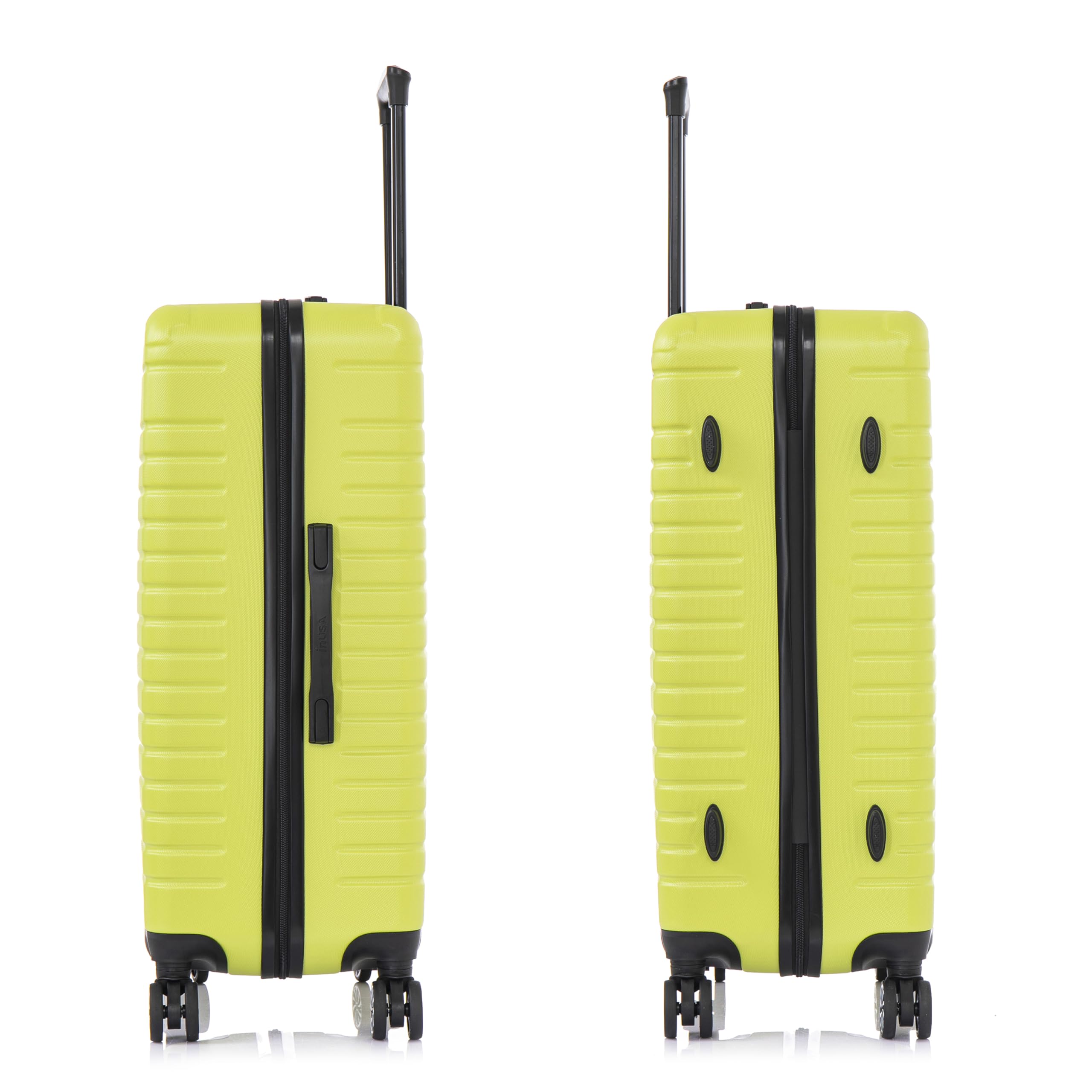 InUSA DEEP Luggage with GEL Handle | Spacious Traveling Suitcases, Travel Suitcase with Dual Spinner Wheels and Studs | 28 Inch Large Hardside Luggage | Green