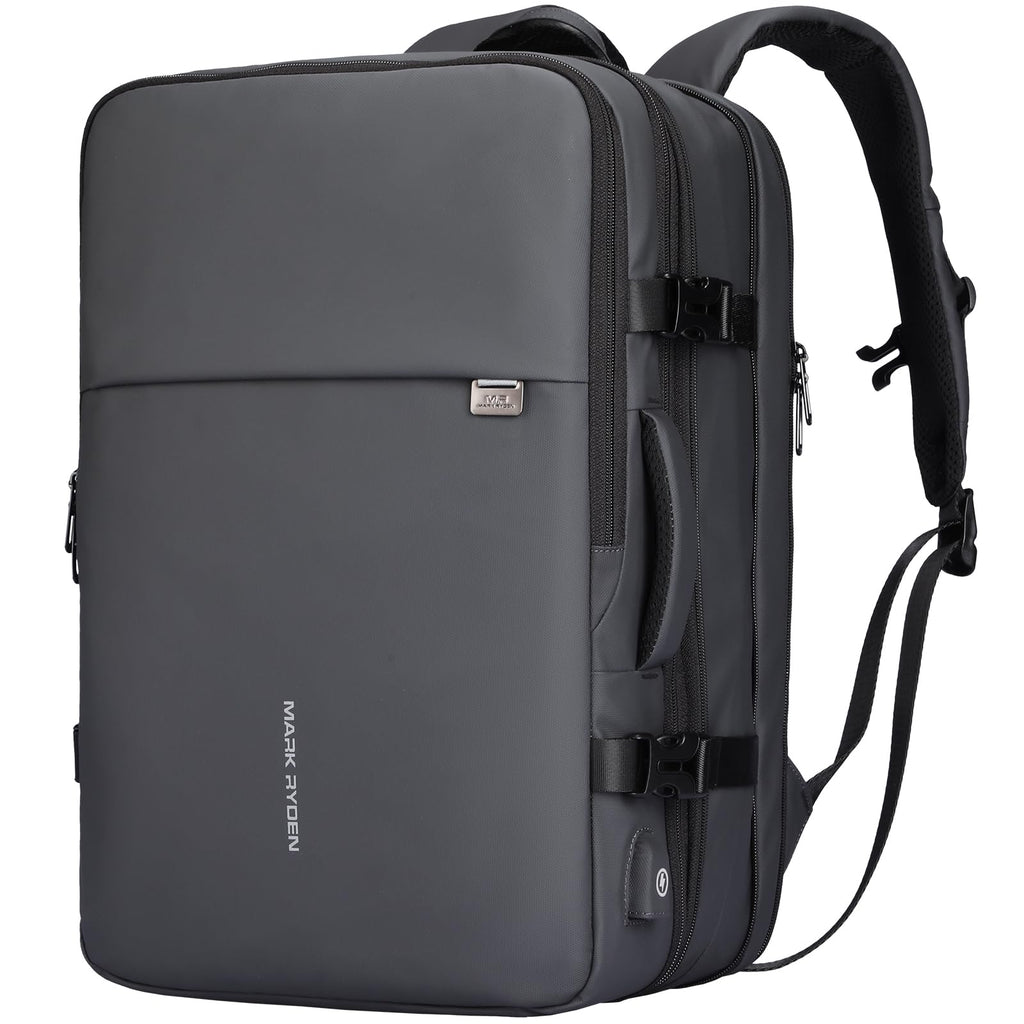 MARK RYDEN Travel Backpack for Men, 40L Airline Approved Carry on Backpack with USB Charging Port, 17.3 Inch Waterproof Business Laptop Backpack
