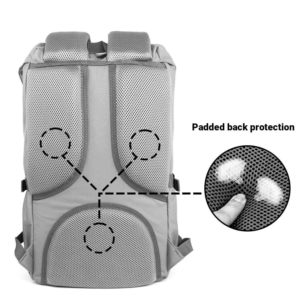 KAUKKO Travel Laptop Backpack Outdoor Rucksack Causal backpack Fits 15.6"(Nylon Black)