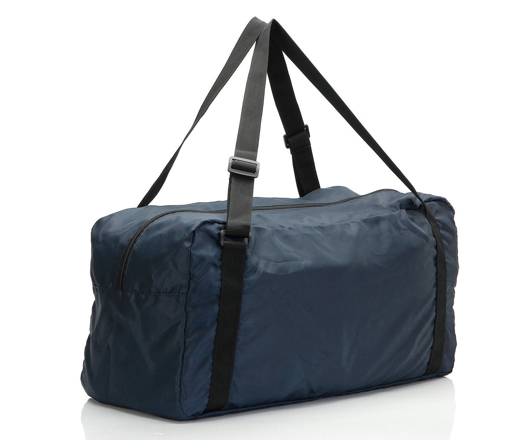 HOLYLUCK Foldable Travel Duffel Bag For Women & Men Luggage Great for Gym (Navy Blue)