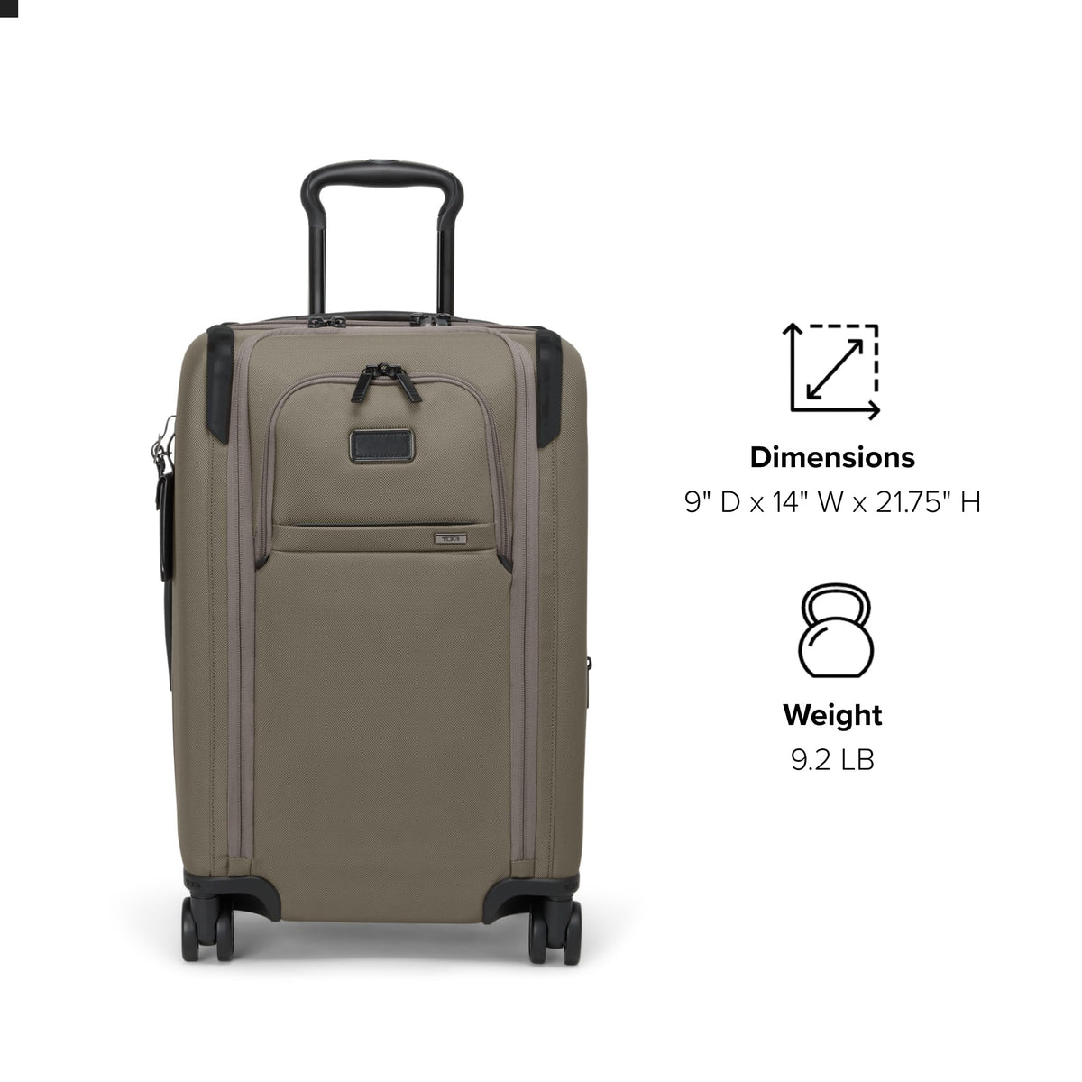 TUMI - Alpha Dual Access 4-Wheeled Carry-On - Expandable, Durable and Lightweight Luggage - Grey Alloy