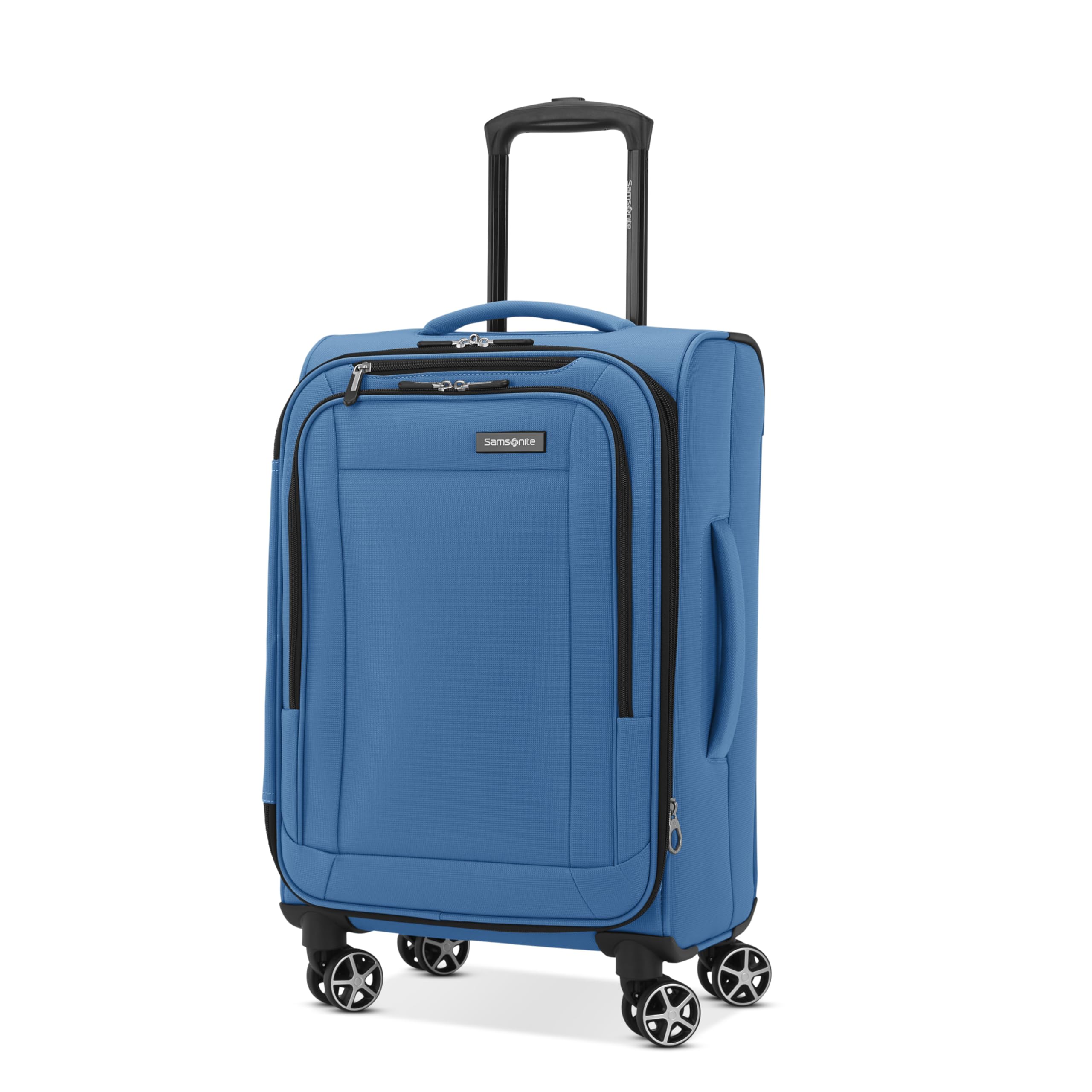 Samsonite Saire LTE Softside Expandable Luggage with Spinner Wheels, Carribean Blue, 2-Piece Set (Carry-on/Medium)