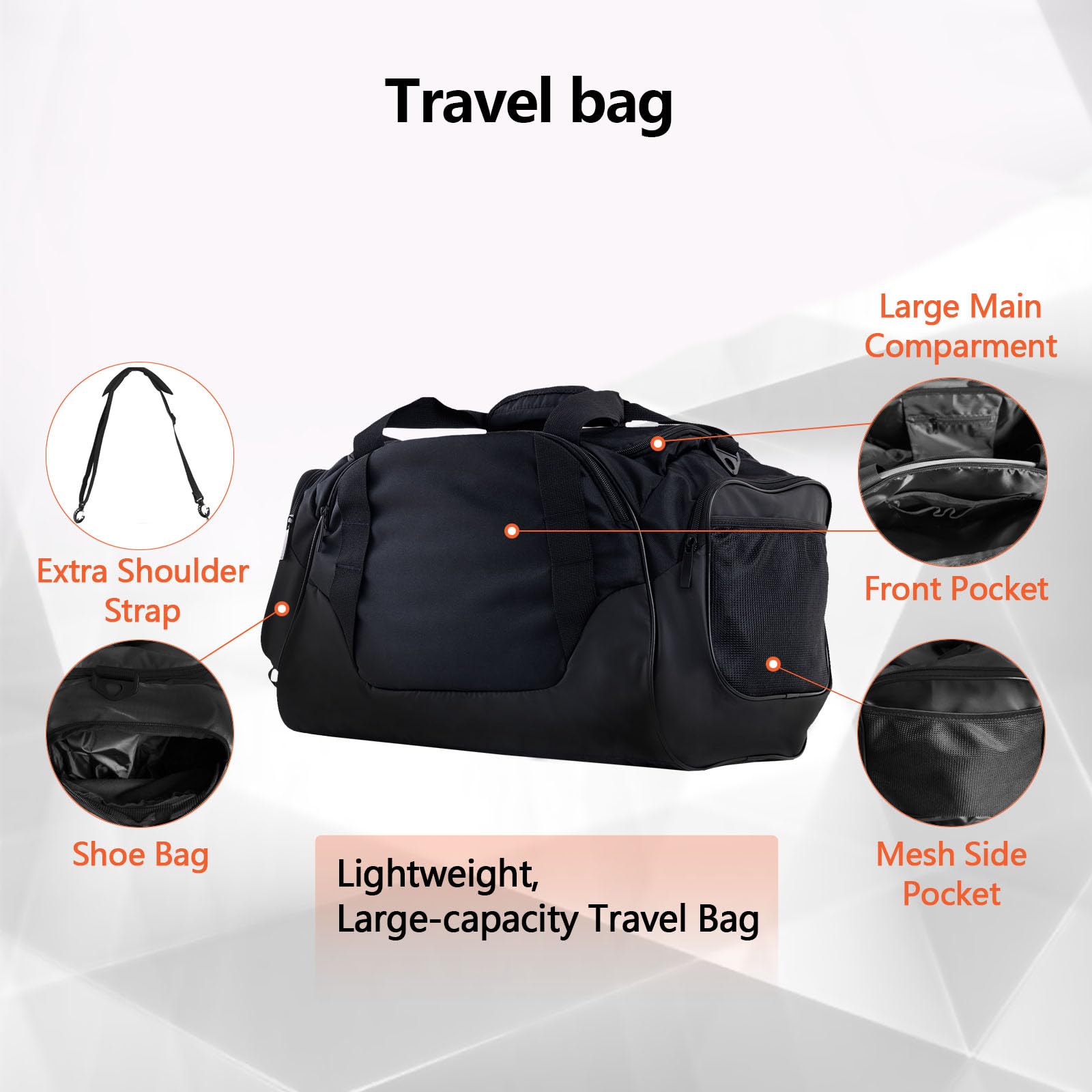 OUZZO 20 Inch Expandable Carry On Luggage 22x14x9 Airline Approved Hardshell Suitcases with Wheels Durable Lightweight Travel Luggage with TSA Lock USB Port for Business Trip Weekend Getaway