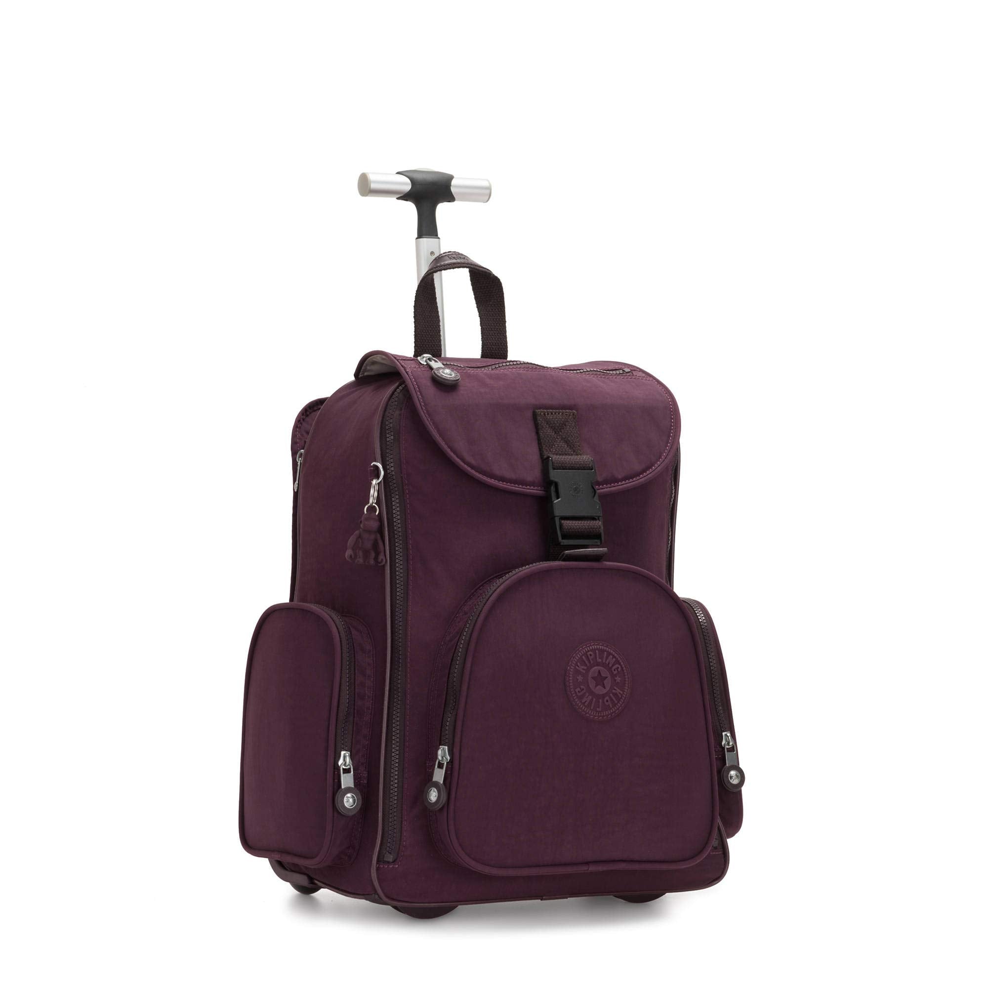 Kipling Alcatraz II Large Rolling Laptop Backpack Dark Plum