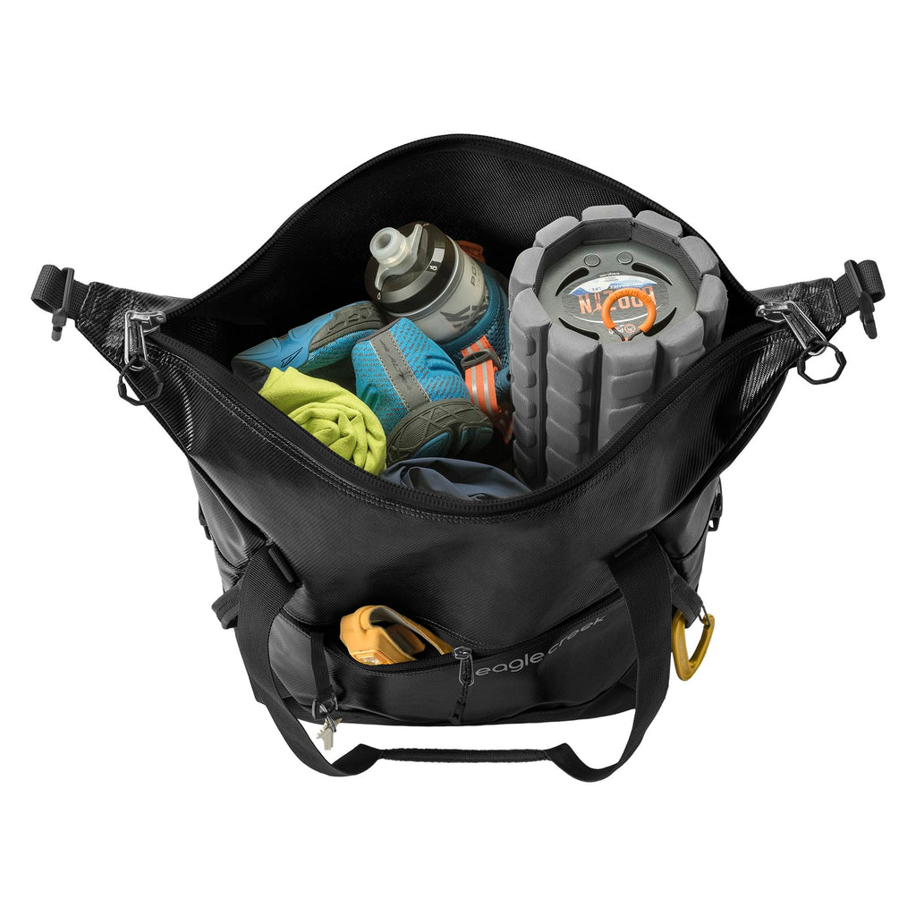 eagle creek Migrate Tote Bag - Travel Tote with Expandable Capacity, Shoulder Straps Multiple Carry Options - Midnight Black