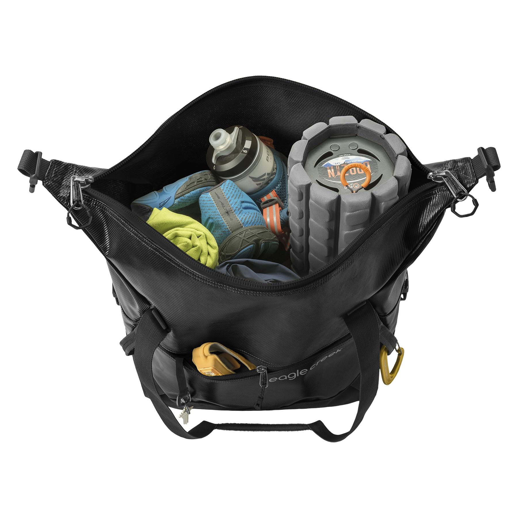 eagle creek Migrate Tote Bag - Travel Tote with Expandable Capacity, Shoulder Straps Multiple Carry Options - Midnight Black