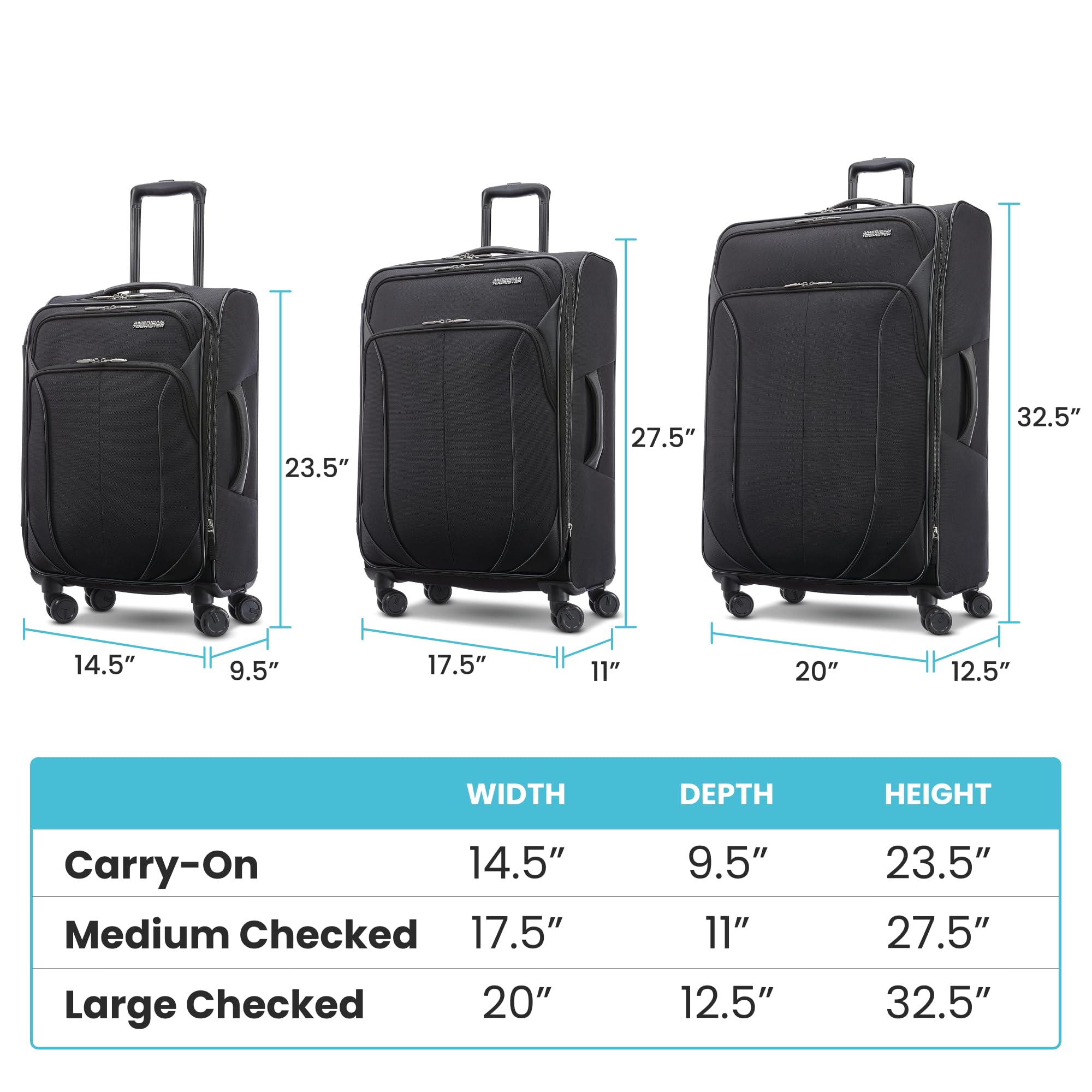 American Tourister 4 KIX 2.0 Expandable Softside Luggage with Spinner Wheels, 20 SPINNER, CLASSIC BLUE