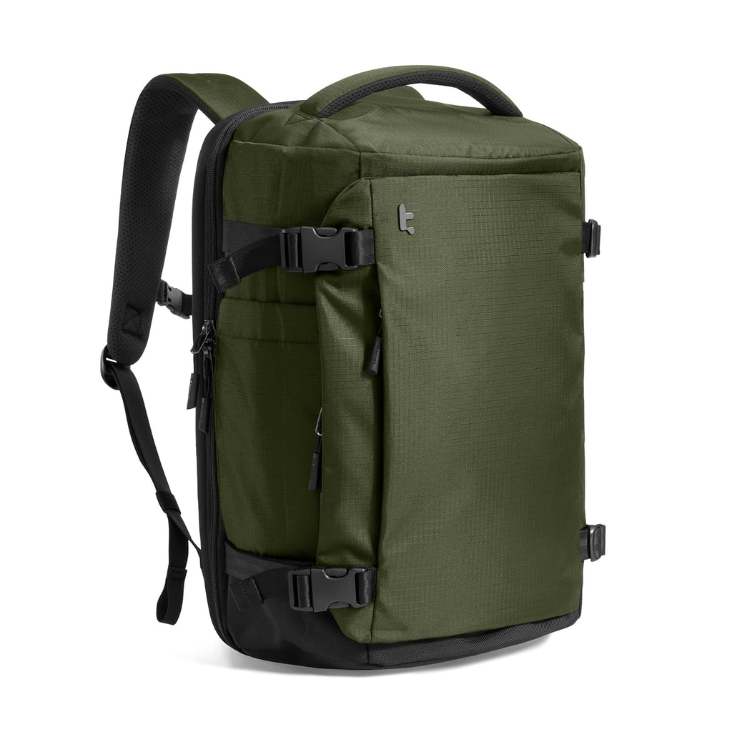 tomtoc Travel Backpack 28L, TSA Friendly Flight Approved Carry-on Luggage, Personal Item Travel Bag, Water-Resistant Lightweight Business Rucksack, Durable Bag Fits 16 Inch Laptop