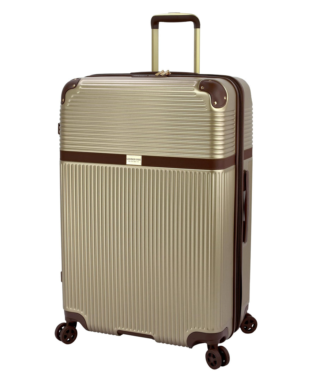 London Fog Brentwood IV 29" Expandable Spinner Hardside Suitcase, Latte