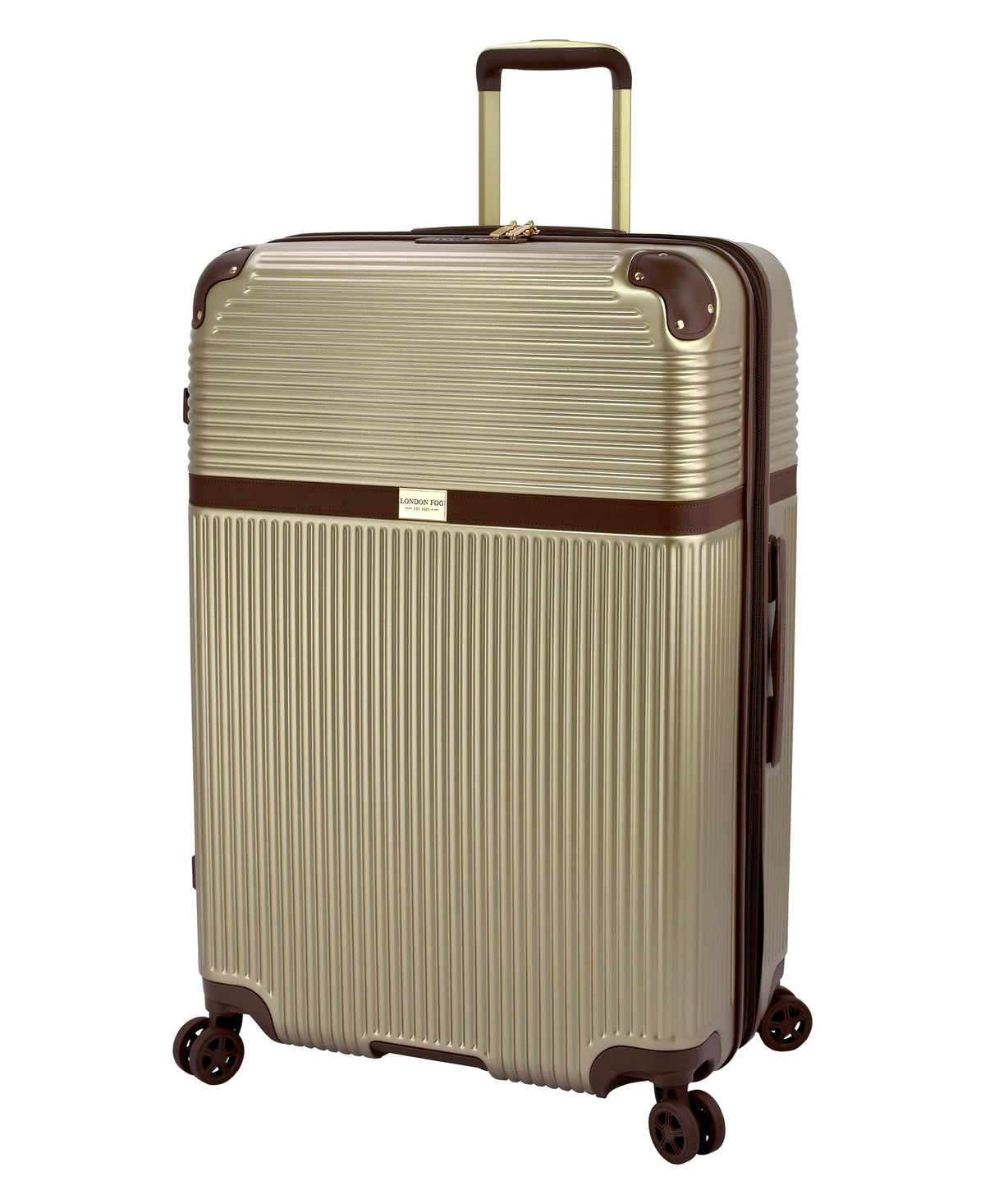 London Fog Brentwood IV 29" Expandable Spinner Hardside Suitcase, Latte