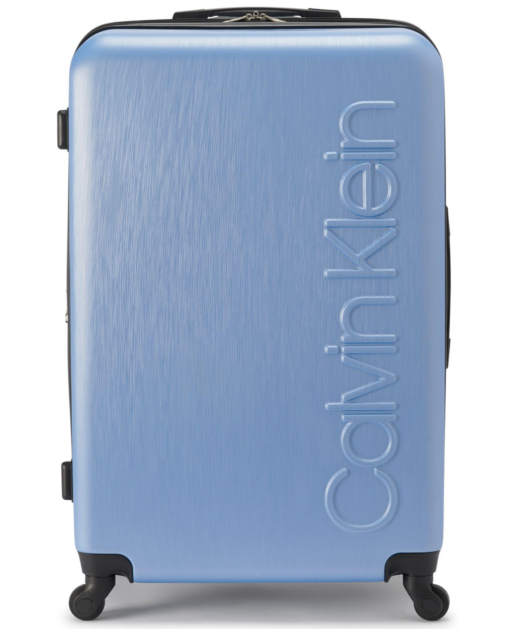 Calvin Klein Women's Hard Side Upright Luggage Spinner Light Weight Suitcase, Forever Blue, Large
