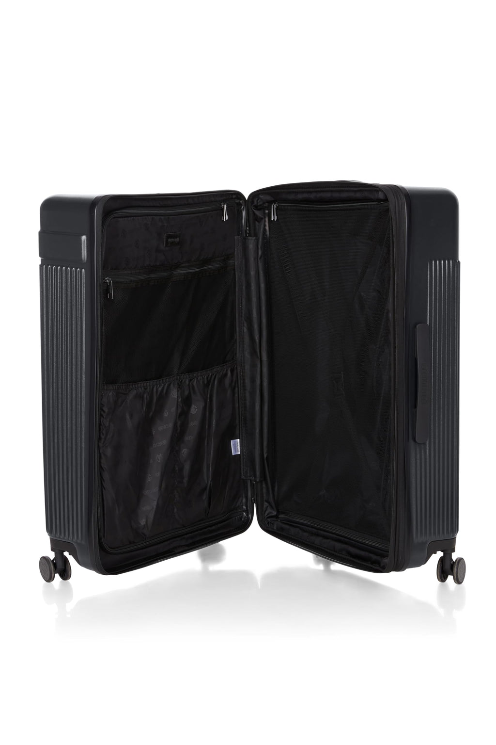 ROBERTO CAVALLI MILANO Luxury 3 Piece Luggage Set, Expandable Hard Shell Suitcases with 8 Spinner Wheels, Combination Lock Large Suitcase Set for Men and Women -Black