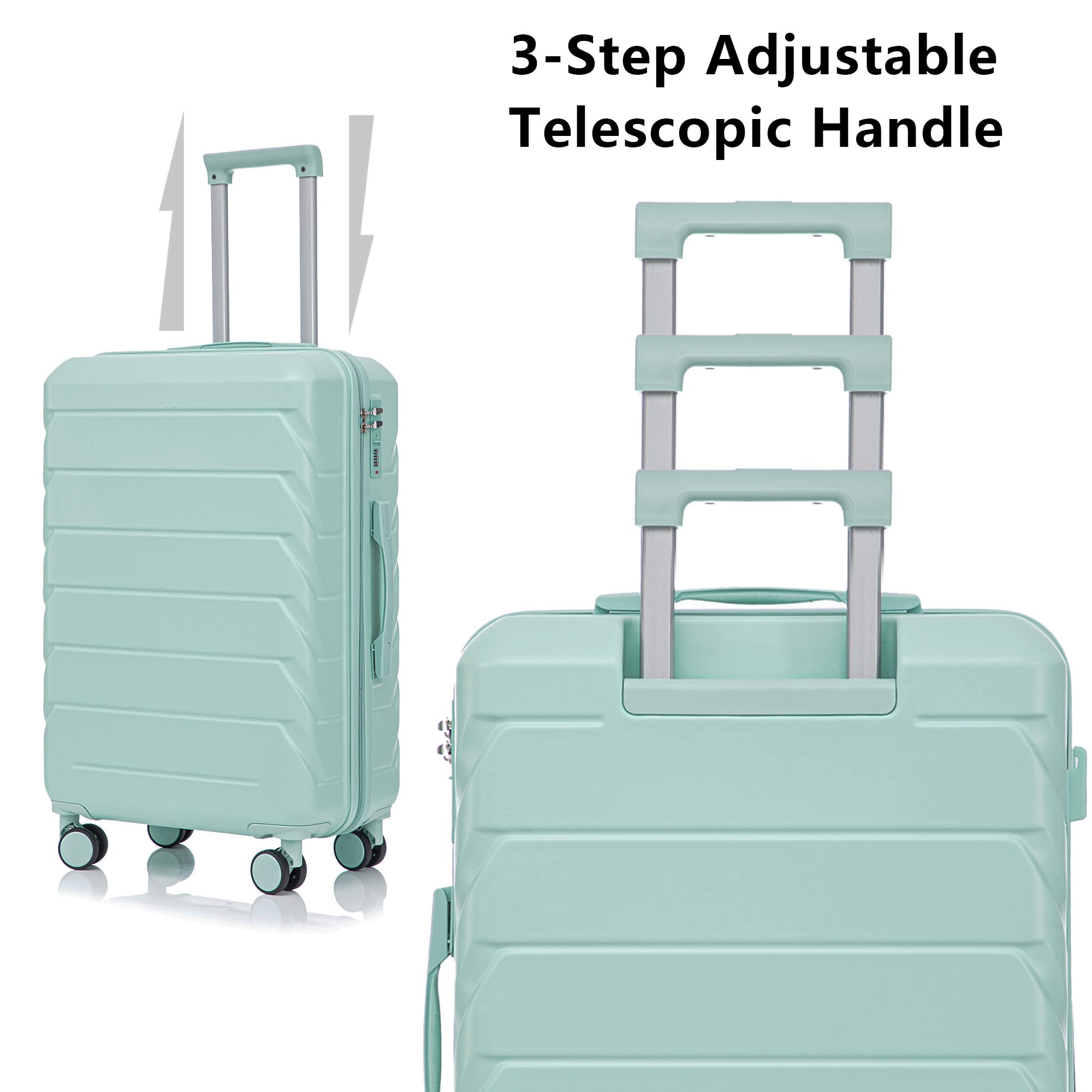 Luggage Sets 3 Piece, Hardshell Suit case with Spinner Wheels Lightweight