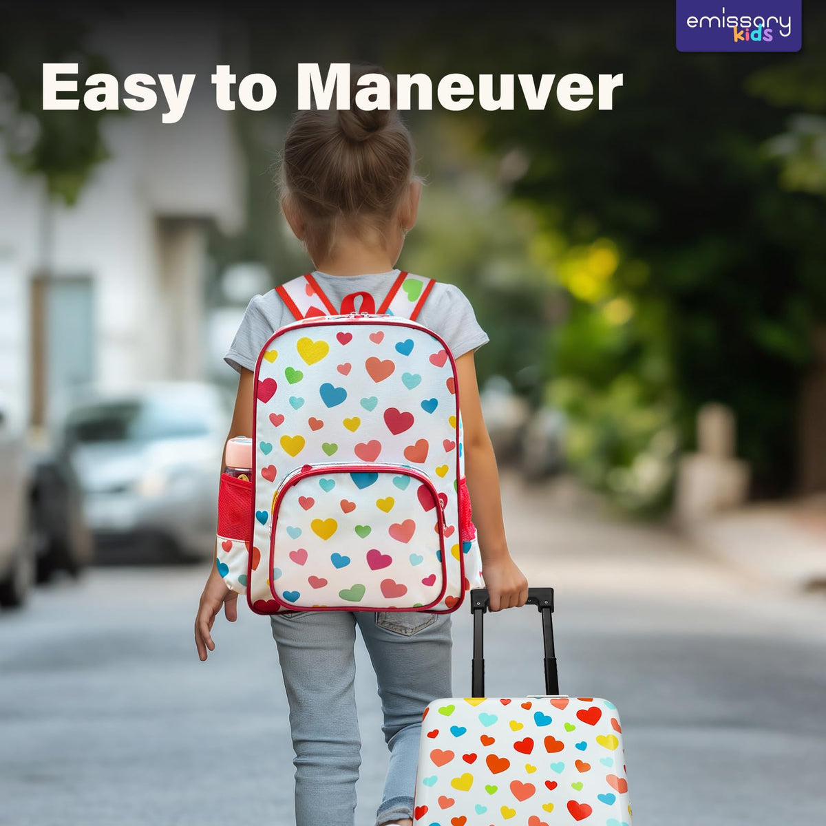 Emissary 5 Piece Kids Luggage Set - Carry On Suitcases With Wheels For Girls & Toddlers, Travel Luggage