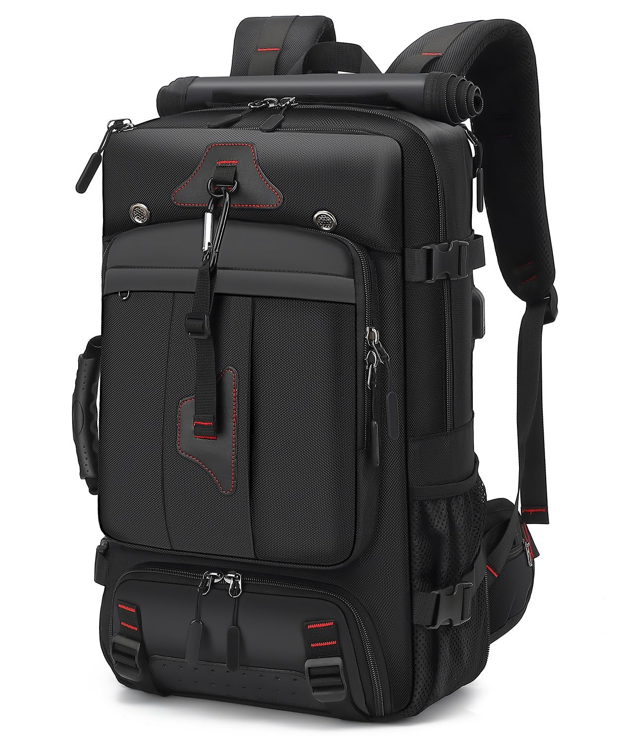 Mfinesun Travel Backpack for Men & Women, 60L Extra Large Backpack Durable Convertible Duffle Bag Fit for 18 Inch Laptop with Shoe Compartment, Wet Pocket