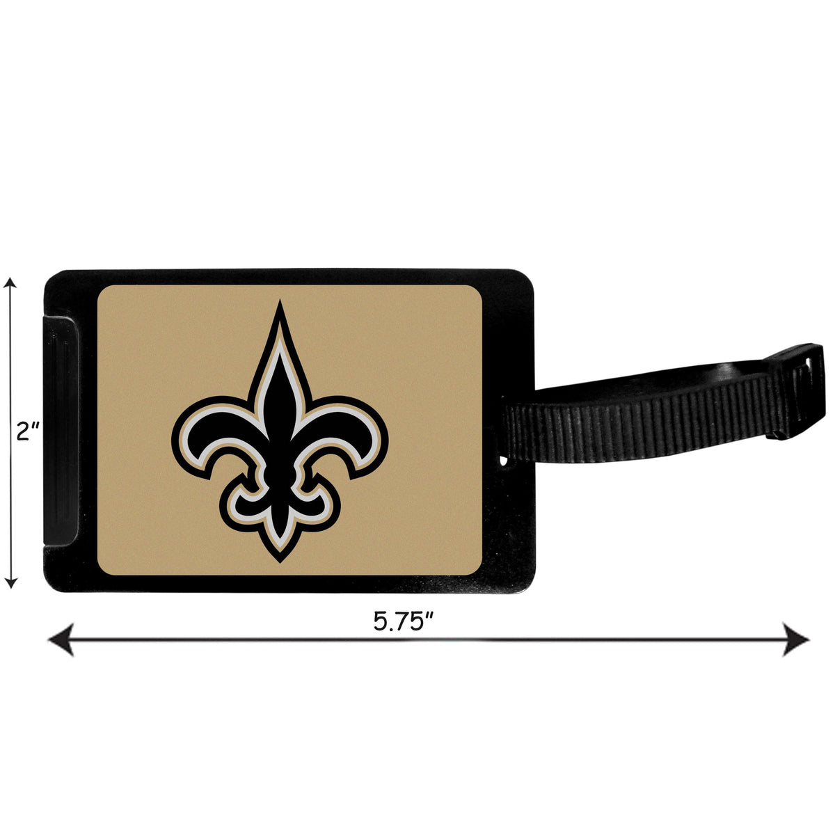 Siskiyou NFL New Orleans Saints Luggage Tag, 2 pk, Black