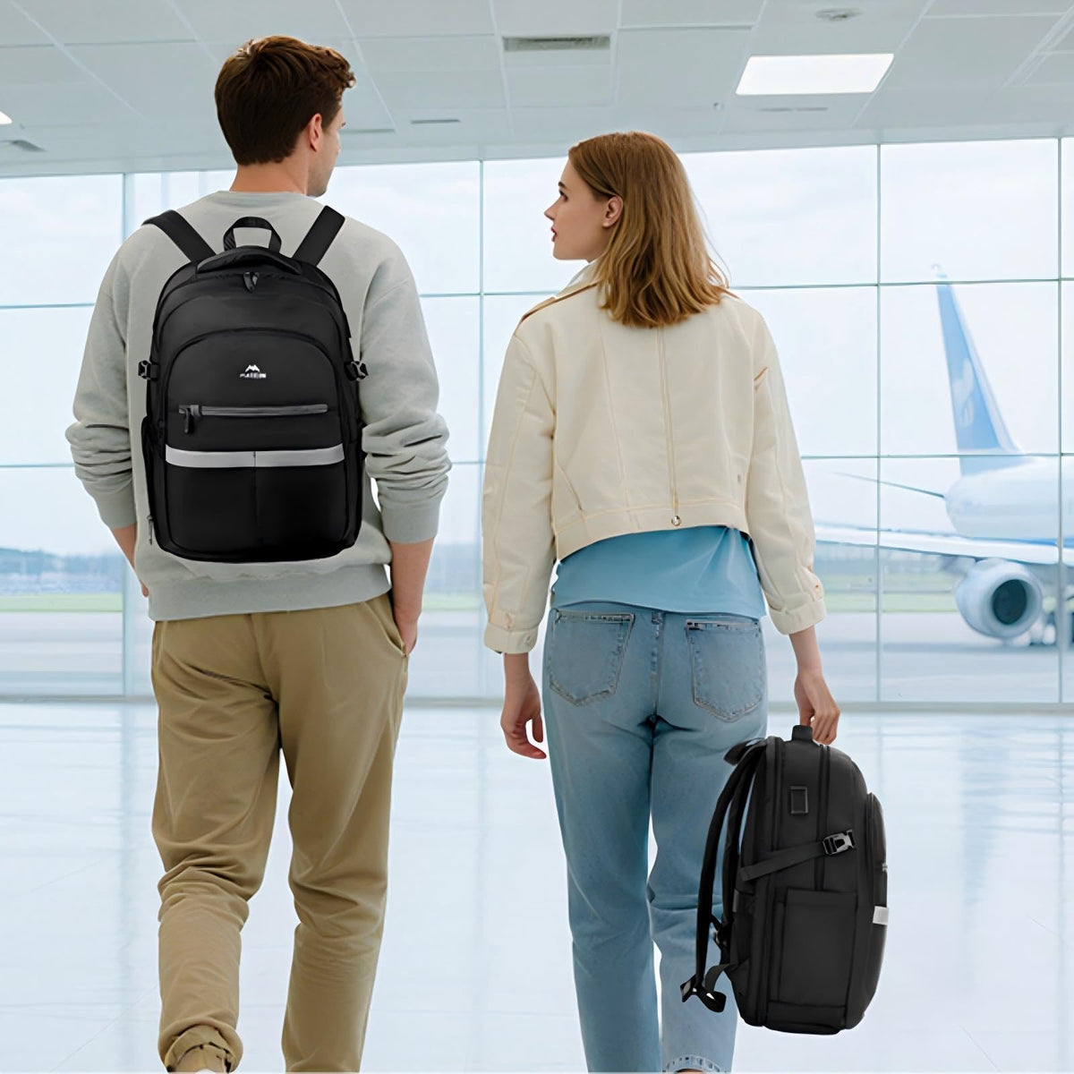 MATEIN Anti Theft Personal Item Backpack, Underseat Travel Backpack with Shoe Compartment Detachable, TSA Luggage Bag for Spirit Airlines Weekend Trip Backpacks for Men Women Fit 15.6" Laptop