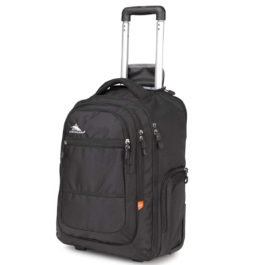 High Sierra Rev Wheeled Laptop Backpack, Black