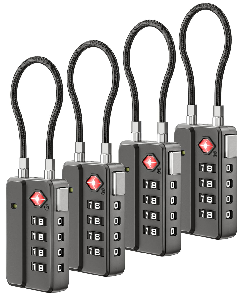 LUGGEX TSA Locks for Luggage, One-Button Reset TSA Approved Luggage Locks, Suitcase Locks, Ease of Use & Durable