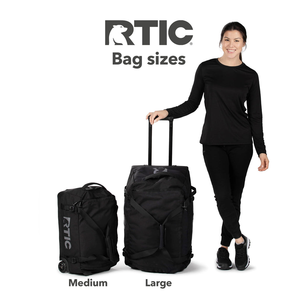 RTIC Road Trip Rolling Duffle Bag with Wheels for Men and Women, Traveling Tote for Camp, Travel, Gym, Weekender, Camping, Overnight Carry On, Sports, Spacious, Water Resistant, Medium, Trailblazer