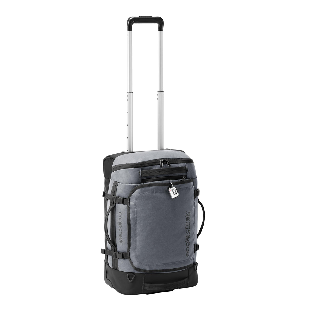 Eagle Creek Cargo Hauler XT Wheeled Duffel - Wheeled Backpack Duffel - Deployable Backpack Straps - Lockable U-Lid & Easy Access Compartment - Charcoal