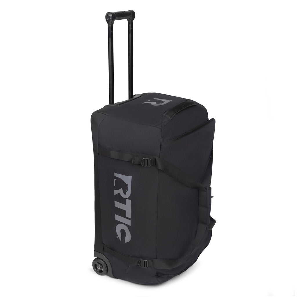 RTIC Road Trip Rolling Duffle Bag with Wheels for Men and Women, Traveling Tote for Camp, Travel, Gym, Weekender, Camping, Overnight Carry On, Sports, Spacious, Water Resistant, Large, Black