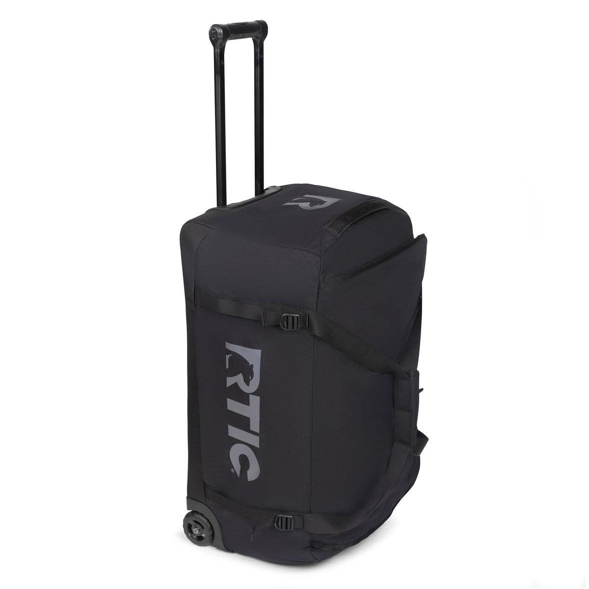 RTIC Road Trip Rolling Duffle Bag with Wheels for Men and Women, Traveling Tote for Camp, Travel, Gym, Weekender, Camping, Overnight Carry On, Sports, Spacious, Water Resistant, Large, Black