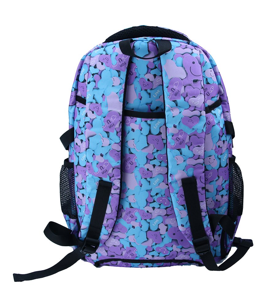 Meetbelify Kids Rolling Backpacks Luggage Six Wheels Unisex Trolley School Bags Purple