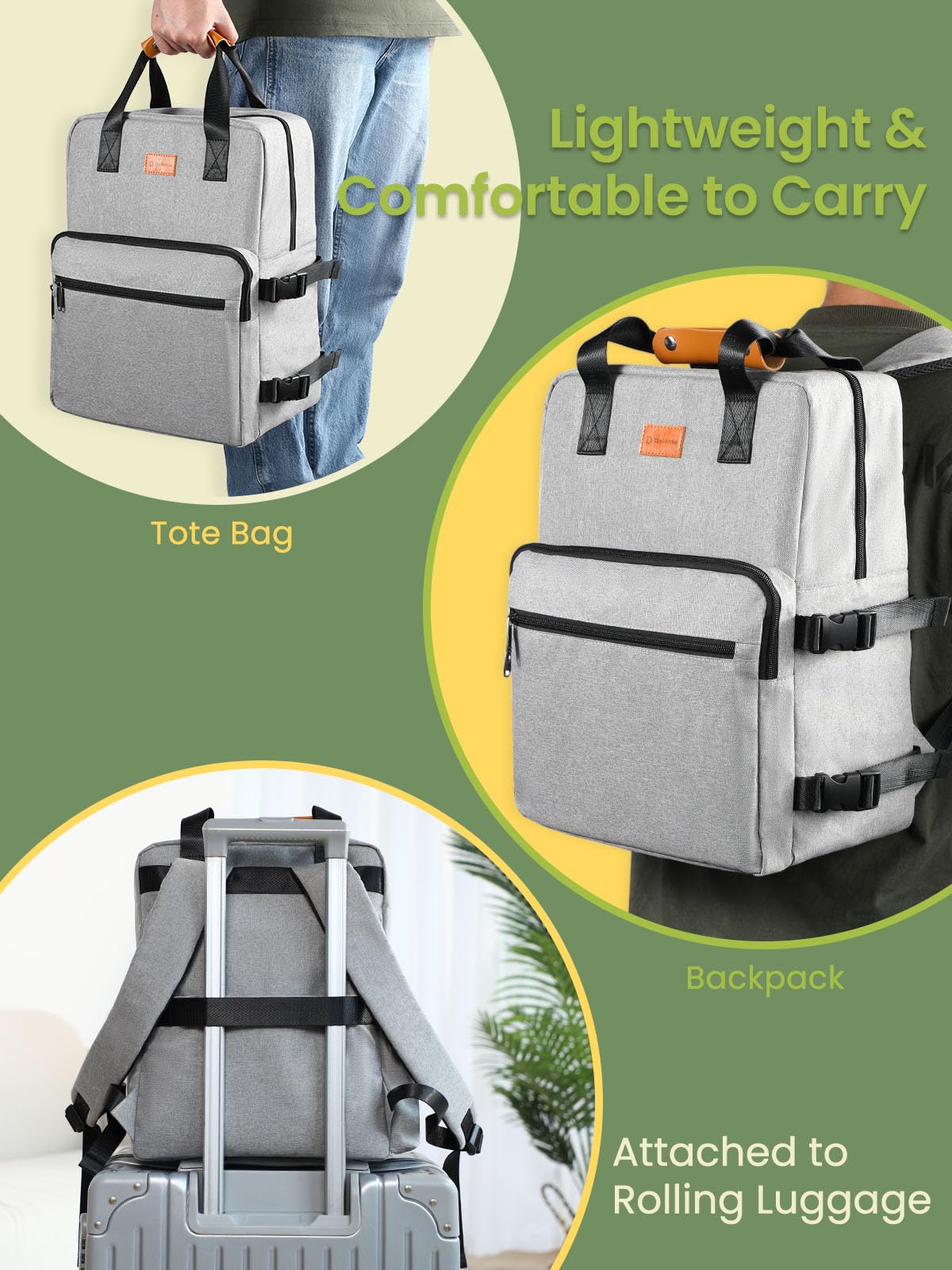 Dog Travel Bag All-in-One Set: DELOMO 25L Airline Approved Dog Travel Backpack with 2 Food Containers + 2 Collapsible Bowls + 1 Waterproof Mat for Weekend to Week-Long Pet Travel, Camping, Road Trips