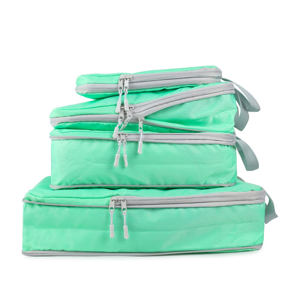 COVAX 4 Set Compression Packing Cubes, Travel Luggage Organizers and Storage Packing Cubes (Green)