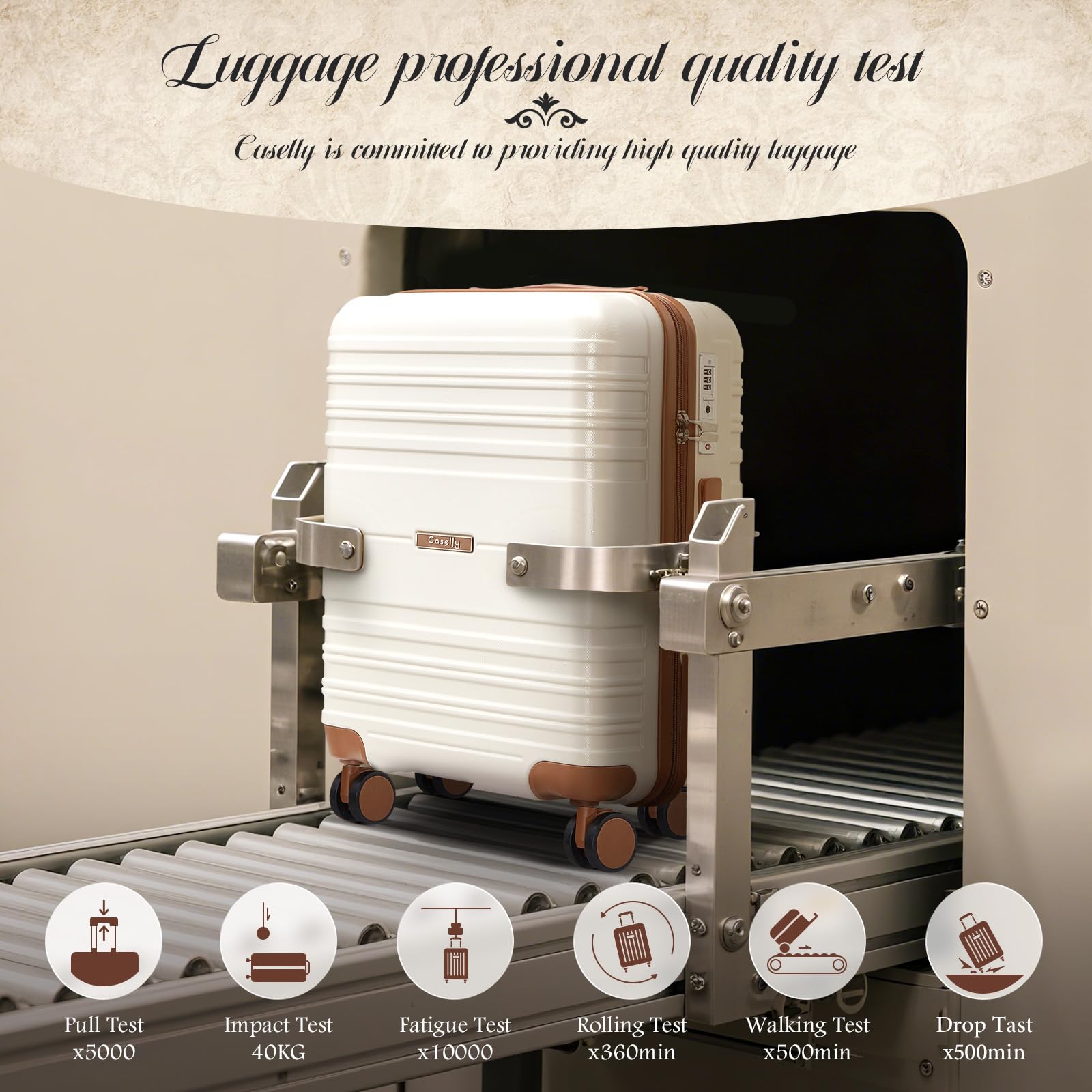 CASELLY Luggage Sets 6 Piece with Spinner Wheels, Lightweight Hardshell Suitcase Set with TSA Lock, Carry On Checked Luggage Set with YKK Zippers(Light Blue, 6 piece sets（14/20/24/28/DB/TB）)