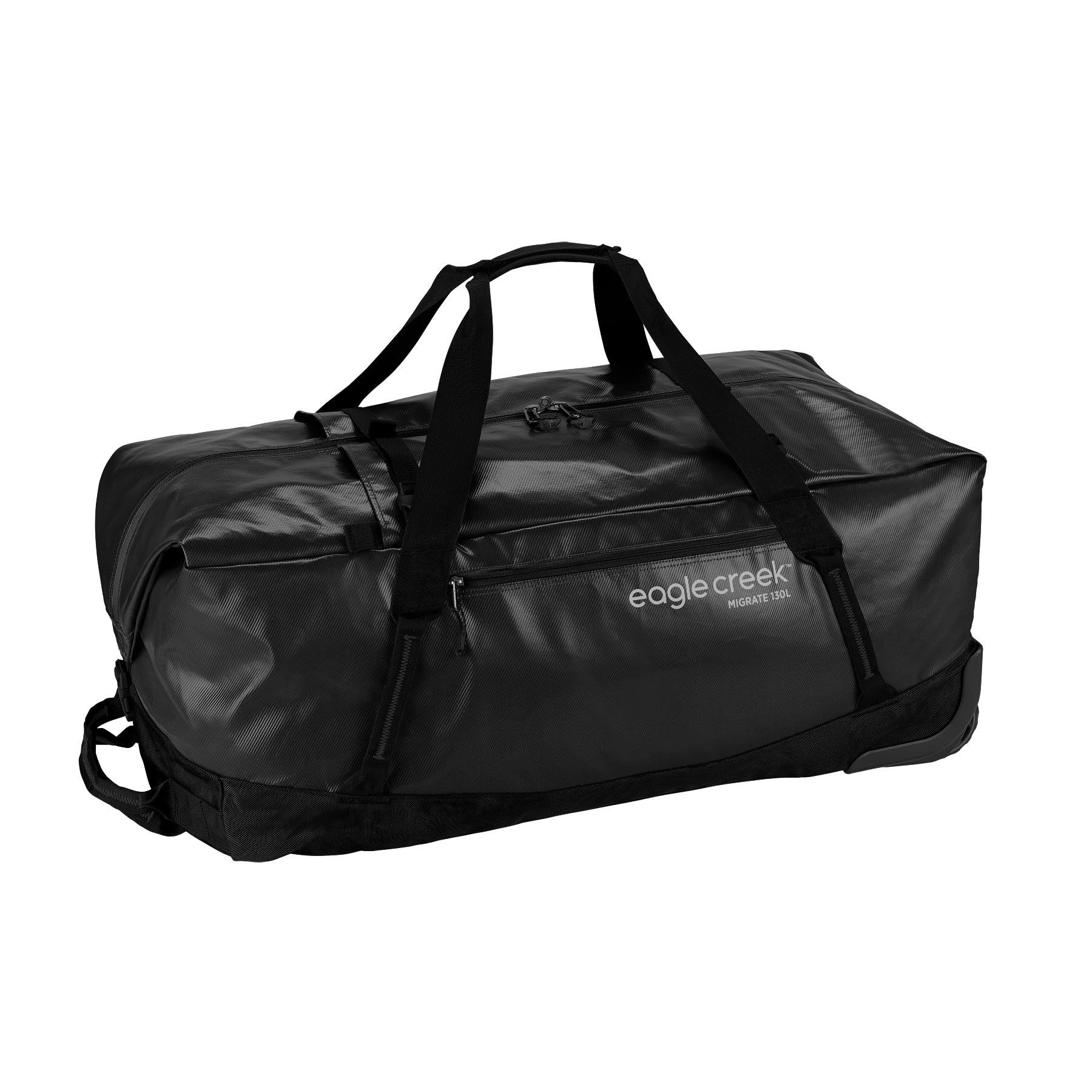 Eagle Creek Migrate 130L Wheeled Duffel Bag – Durable, Weather-Resistant Travel Duffel with Smooth Wheels - Multiple Carry Options for Easy Transport - Midnight Black