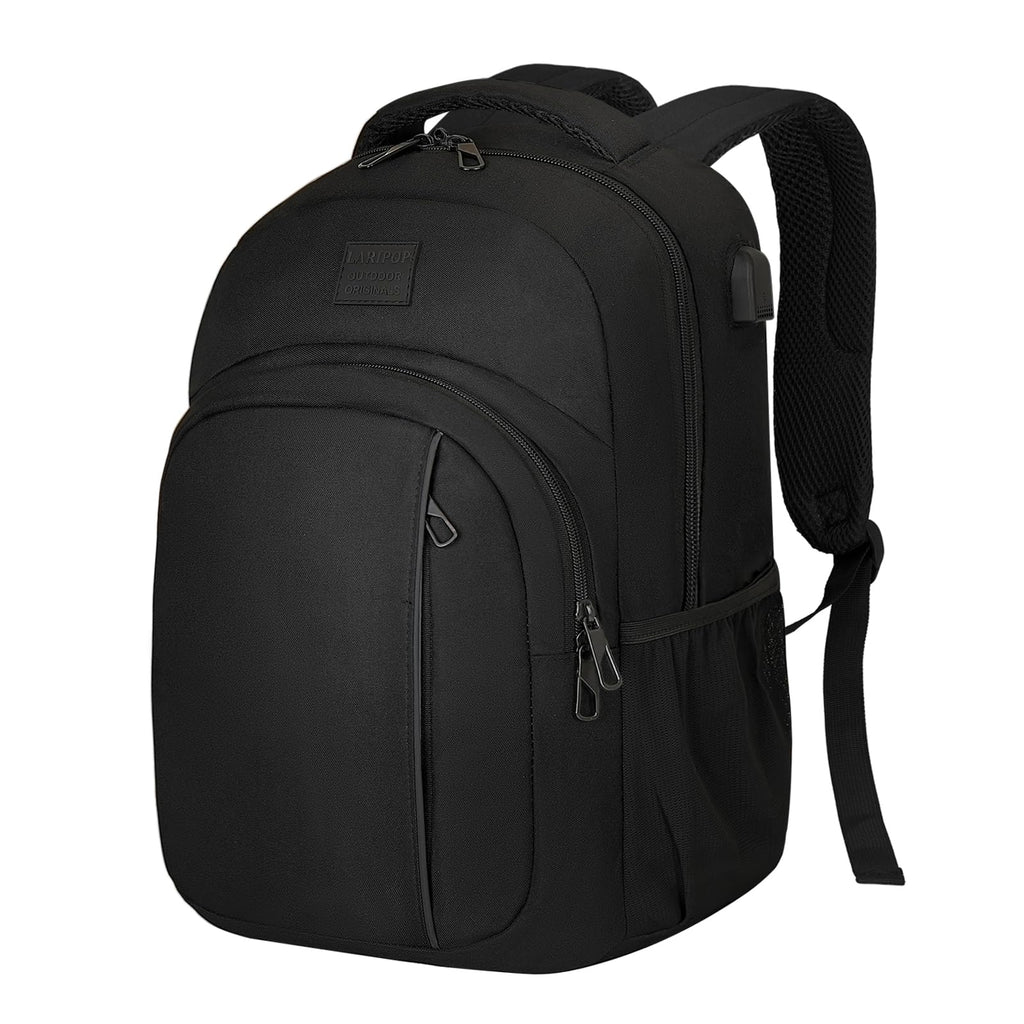 LARIPOP Travel Laptop Backpack,15.6 Inch Business Laptop backpack for Men Women with USB Charging Port,Water-Resistant Laptopack Weekender Daypack for Work College Computer