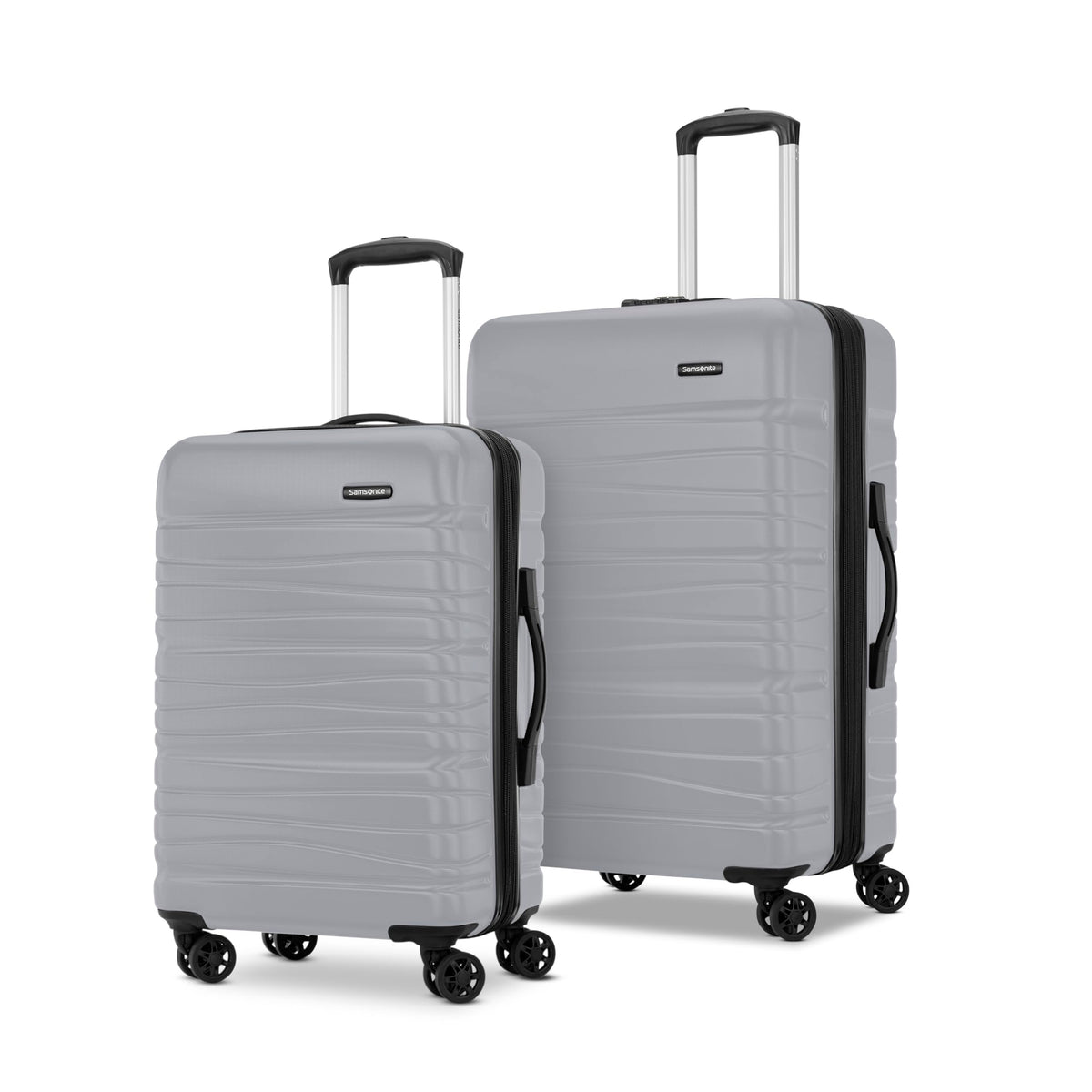 Samsonite Evolve SE Hardside Expandable Luggage with Spinners | Titanium | 2PC SET (Carry-on/Medium)