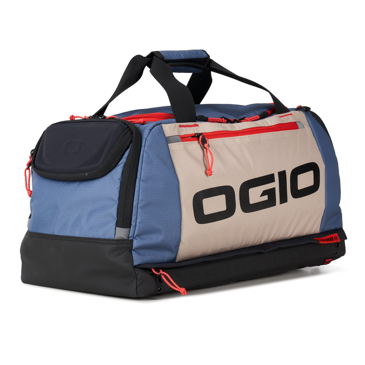 OGIO Fitness 35L Duffel Bag (Tan/Blue/Red)