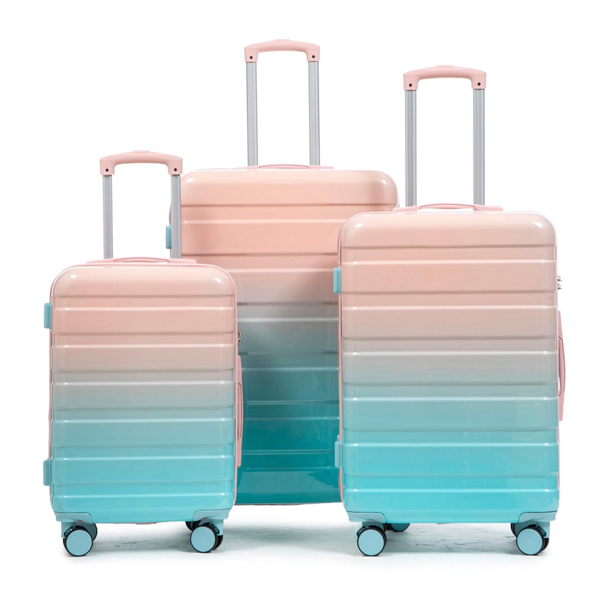 Luggage Sets, ABS Hardshell Suitcase Spinner Wheels and Lock