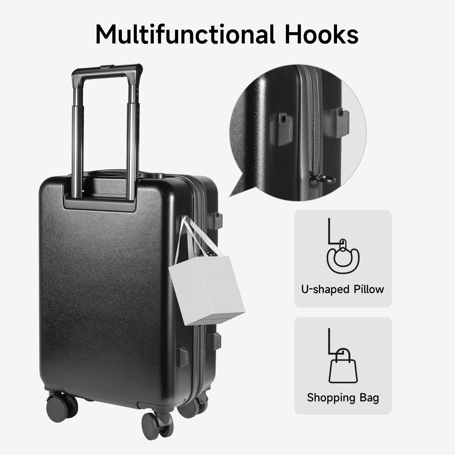 28 Inch Large Checked Luggage with Front Pocket, Expandable Hardshell Suitcase with Spinner Wheels, Hybrid Extra Large Travel Bag for Extended Stays, TSA Lock & USB Charging Ports, 28" Checked Bag