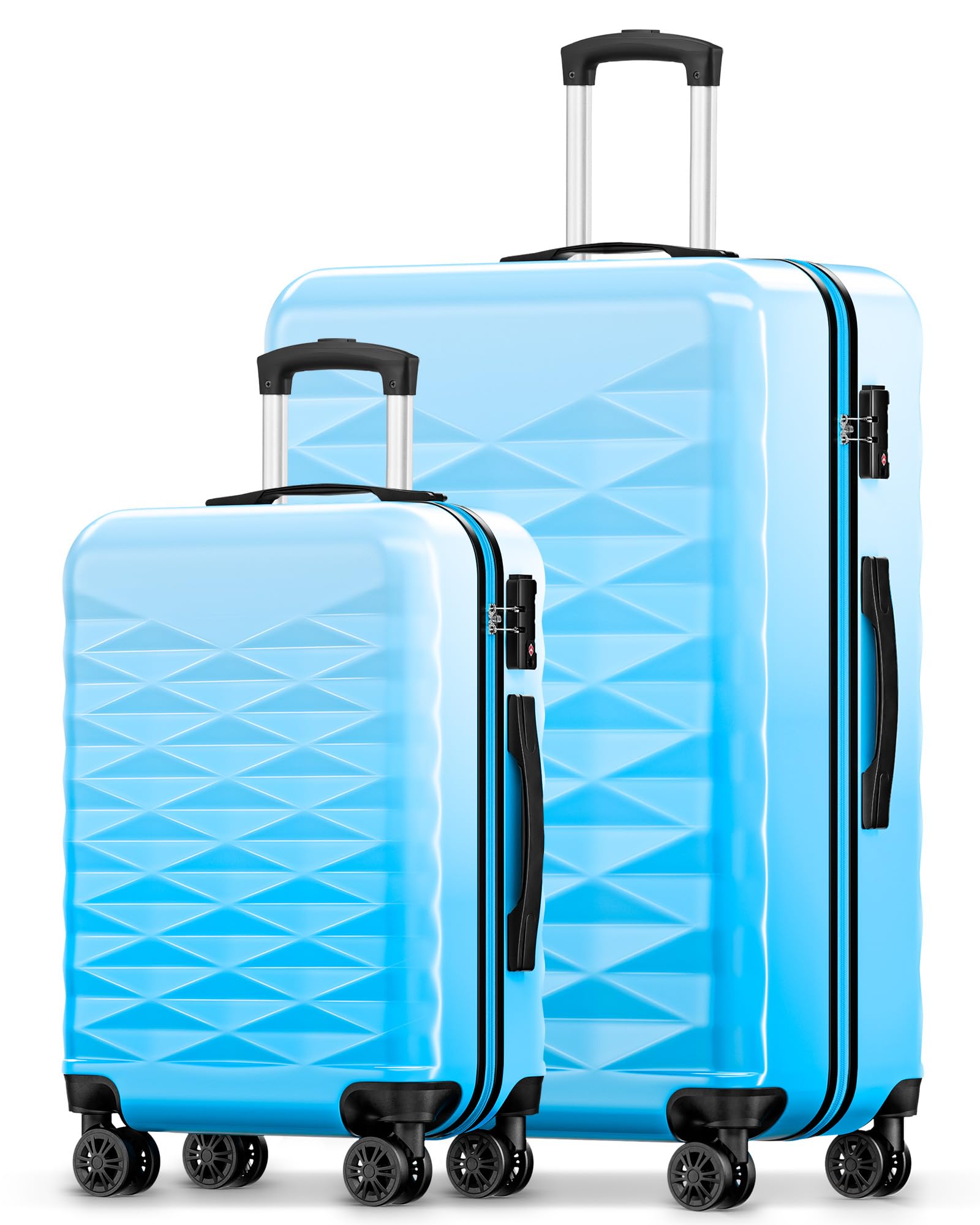 Suitour Luggage Sets 2 piece, Hardshell Lightweight Travel Suitcase with Spinner Wheel 20/28 inch Travel Suitcase set…