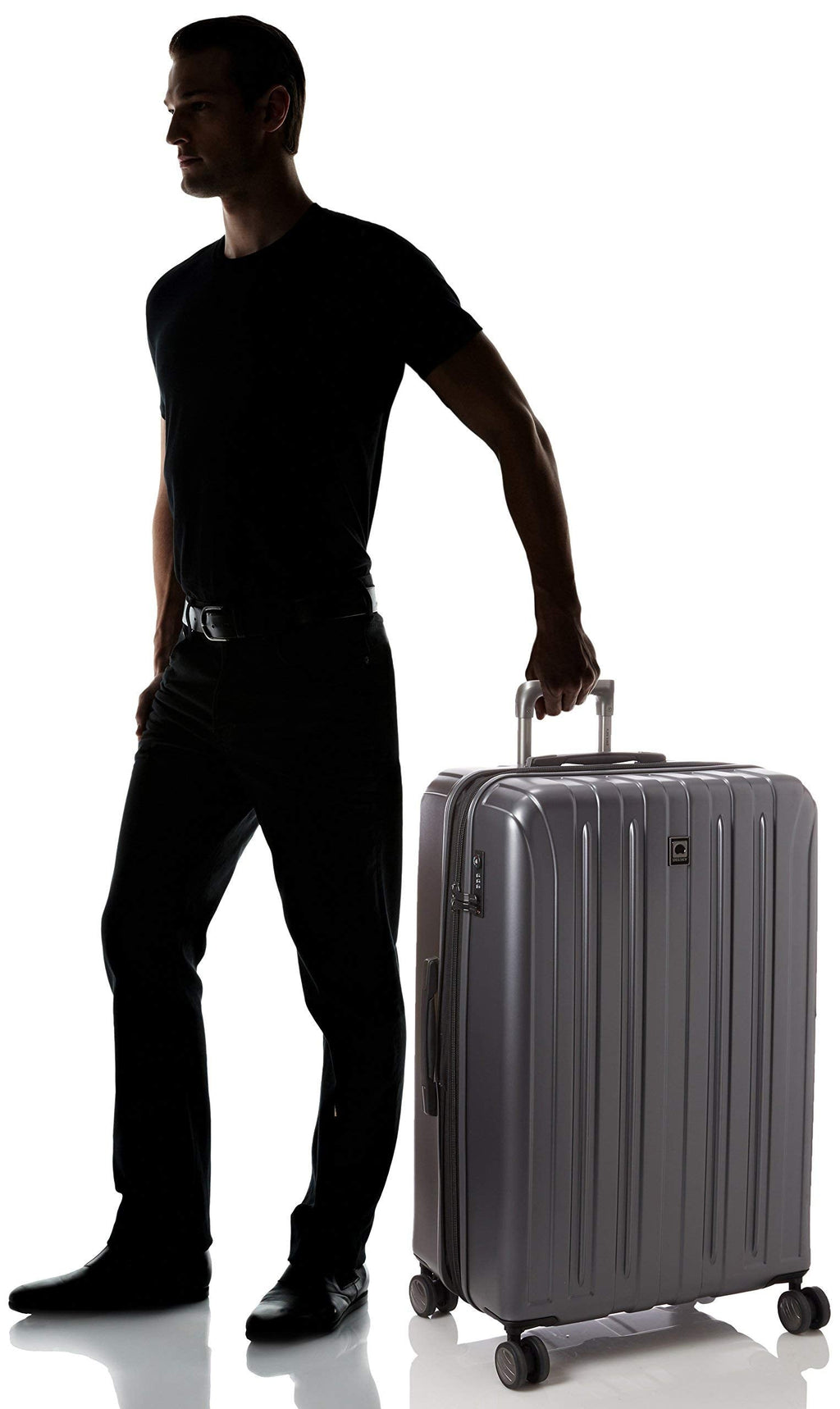 DELSEY PARIS Titanium Hardside Expandable Luggage with Spinner Wheels Checked Luggage, Graphite, Checked-Large 29 Inch