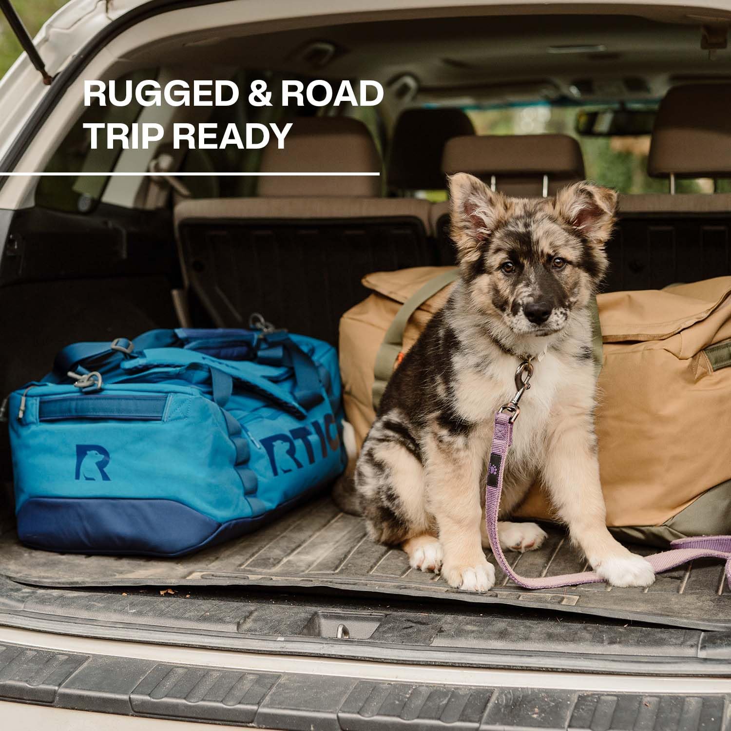 RTIC Road Trip Duffle Bag for Men and Women, Traveling Tote for Camp, Travel, Gym, Weekender, Camping, Overnight, Carry On, Sports, Spacious, Water Resistant, Medium, Olive & Beach